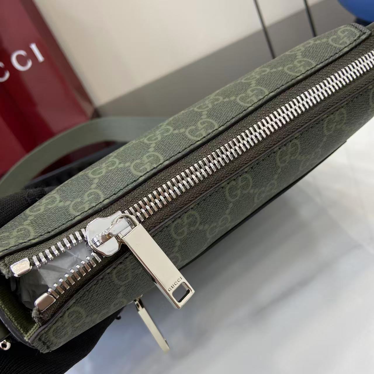 Gucci GG Monogram Small Messenger Bag - DesignerGu