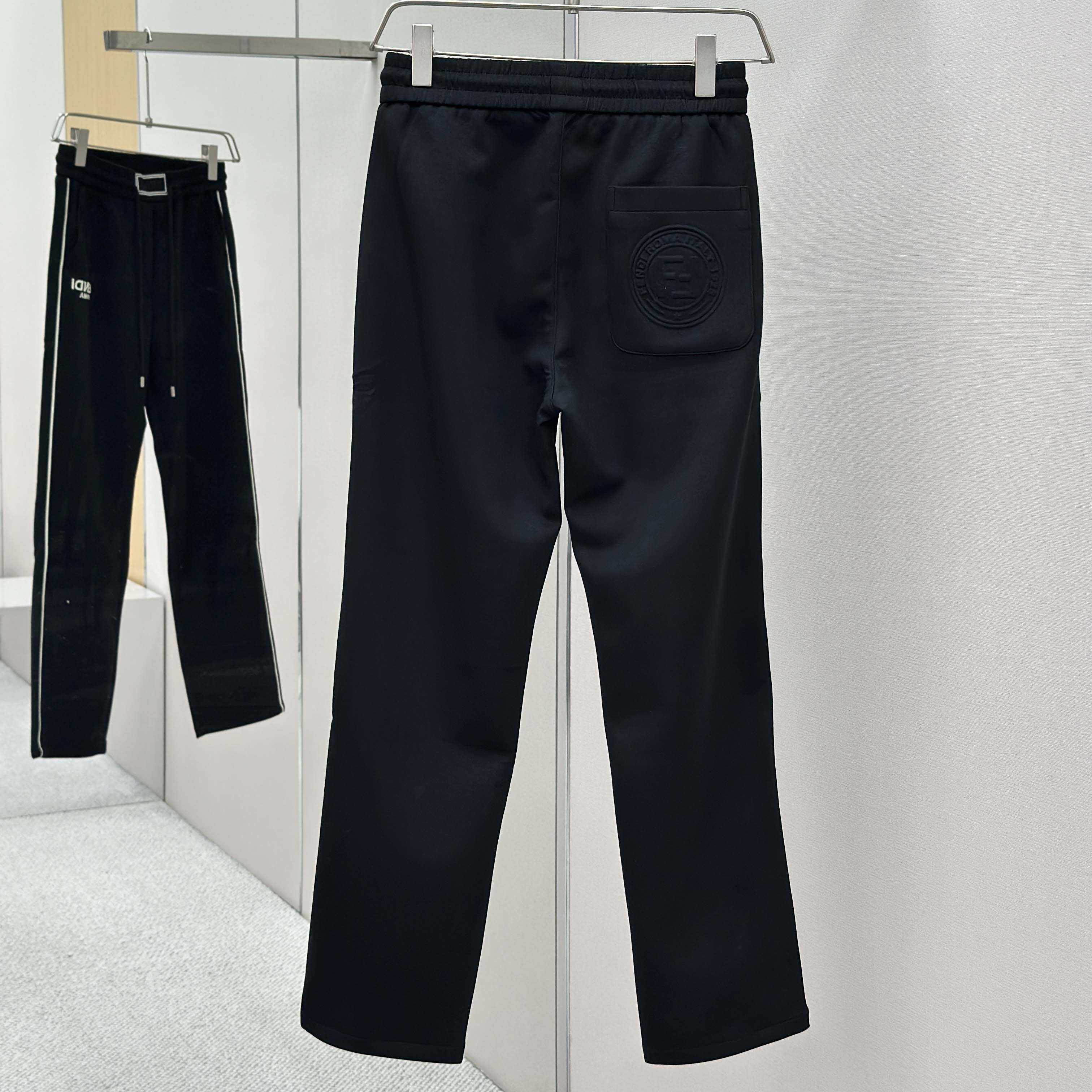 Fendi Black Cotton Pants - DesignerGu