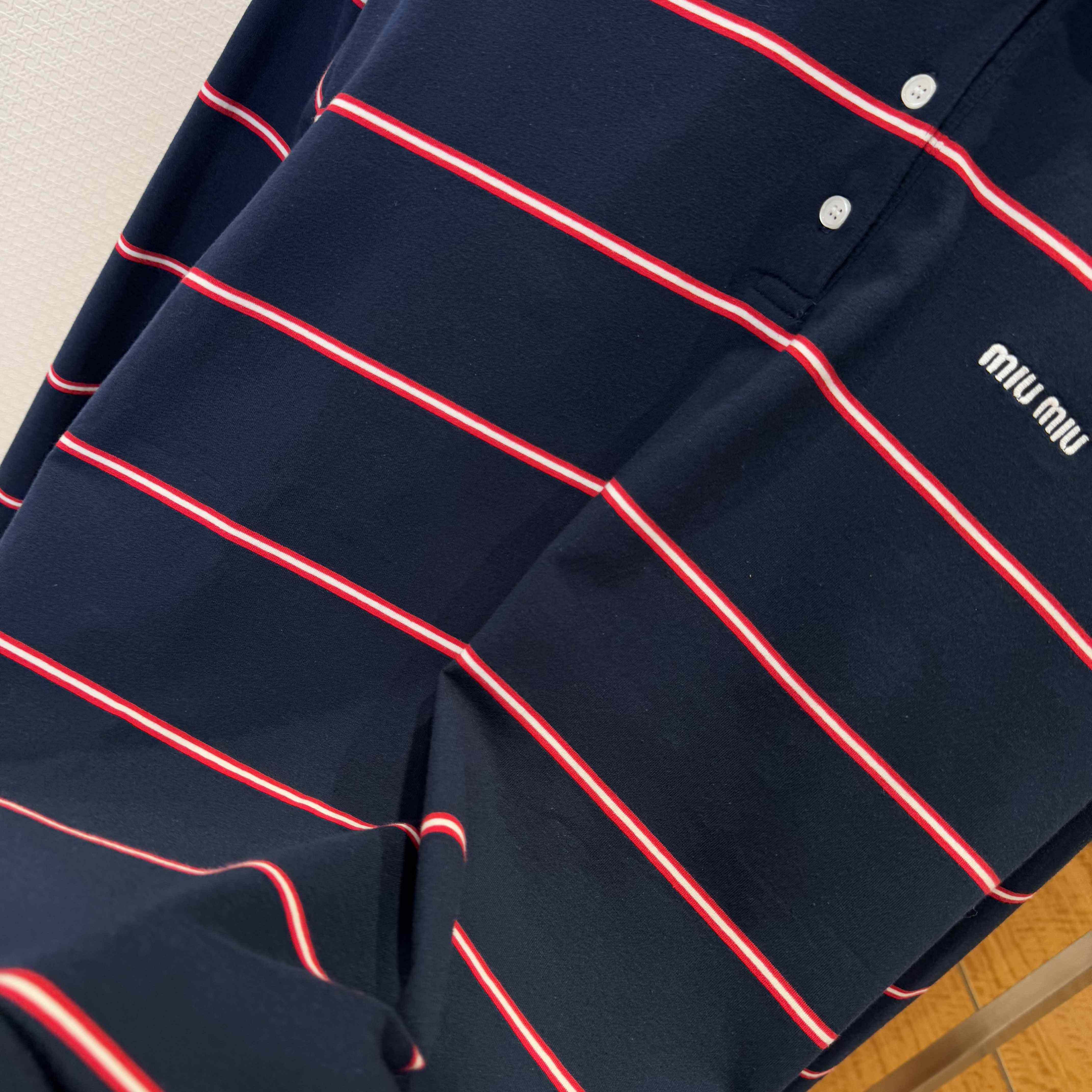 Miu Miu Cotton Polo Shirt - DesignerGu
