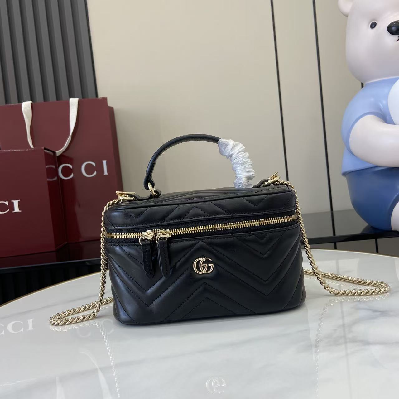 Gucci GG Marmont Mini Vanity Bag - DesignerGu