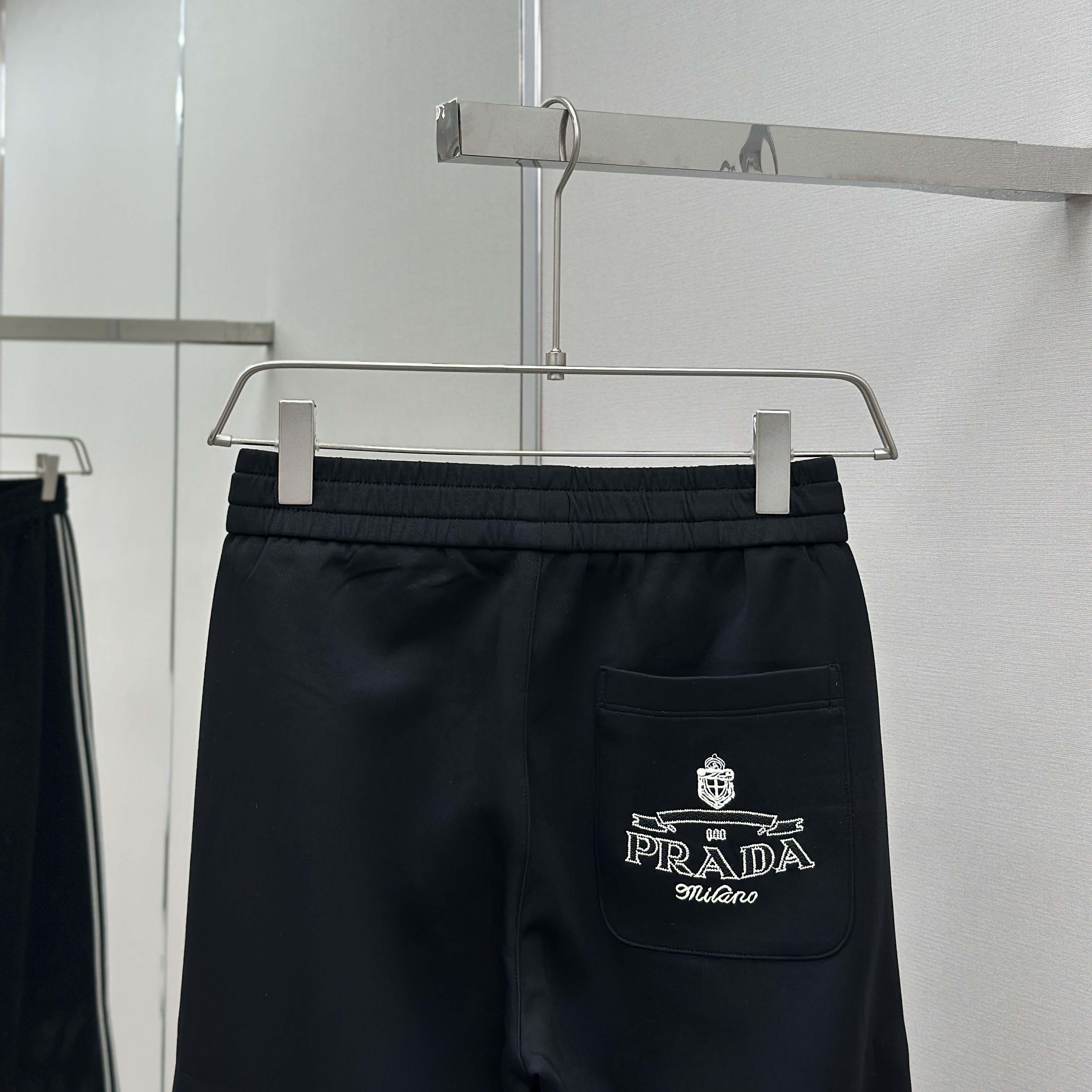 Prada Black Cotton Pants - DesignerGu