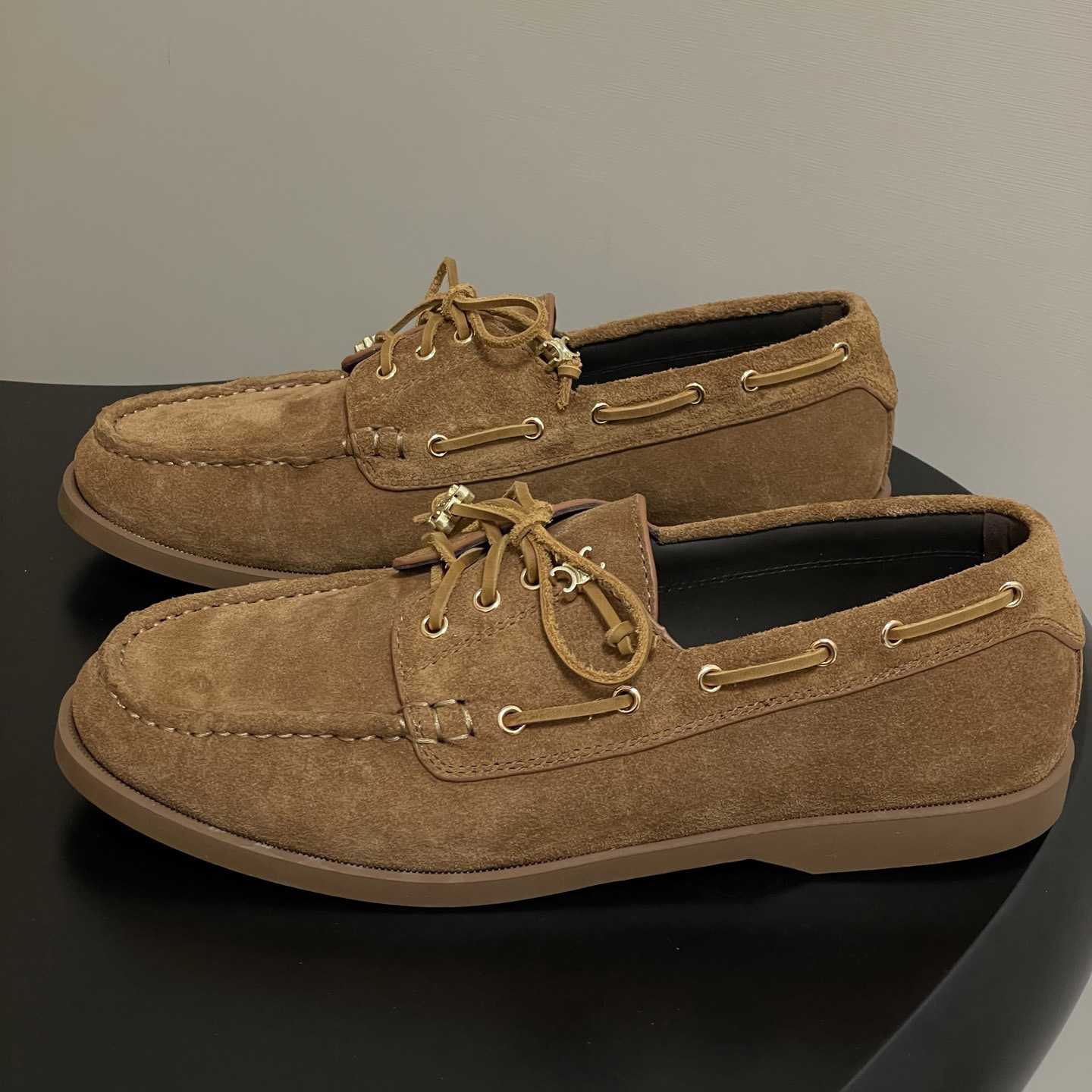 Celine Bateau In Suede Calfskin - DesignerGu