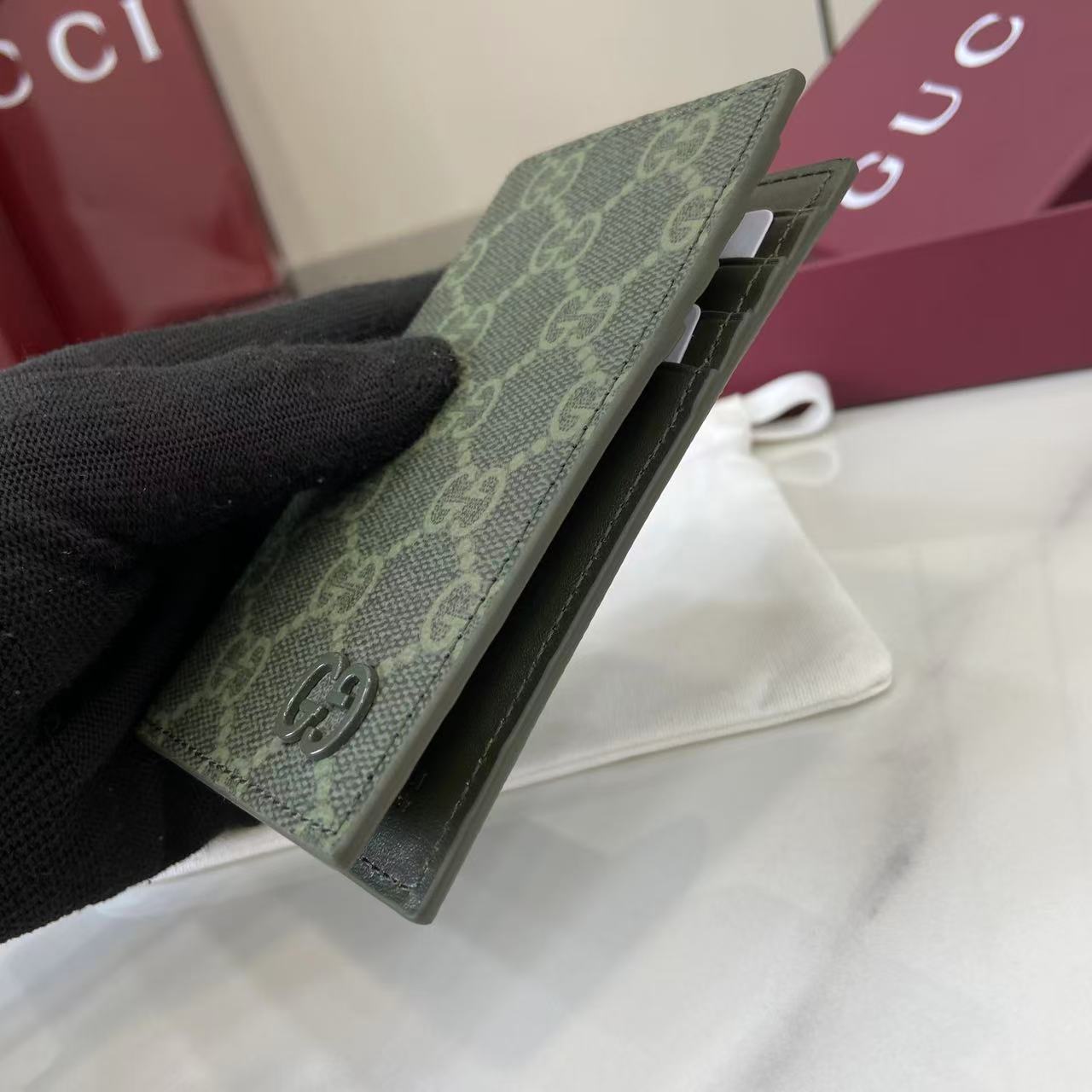 Gucci GG Monogram Long Card Case - DesignerGu