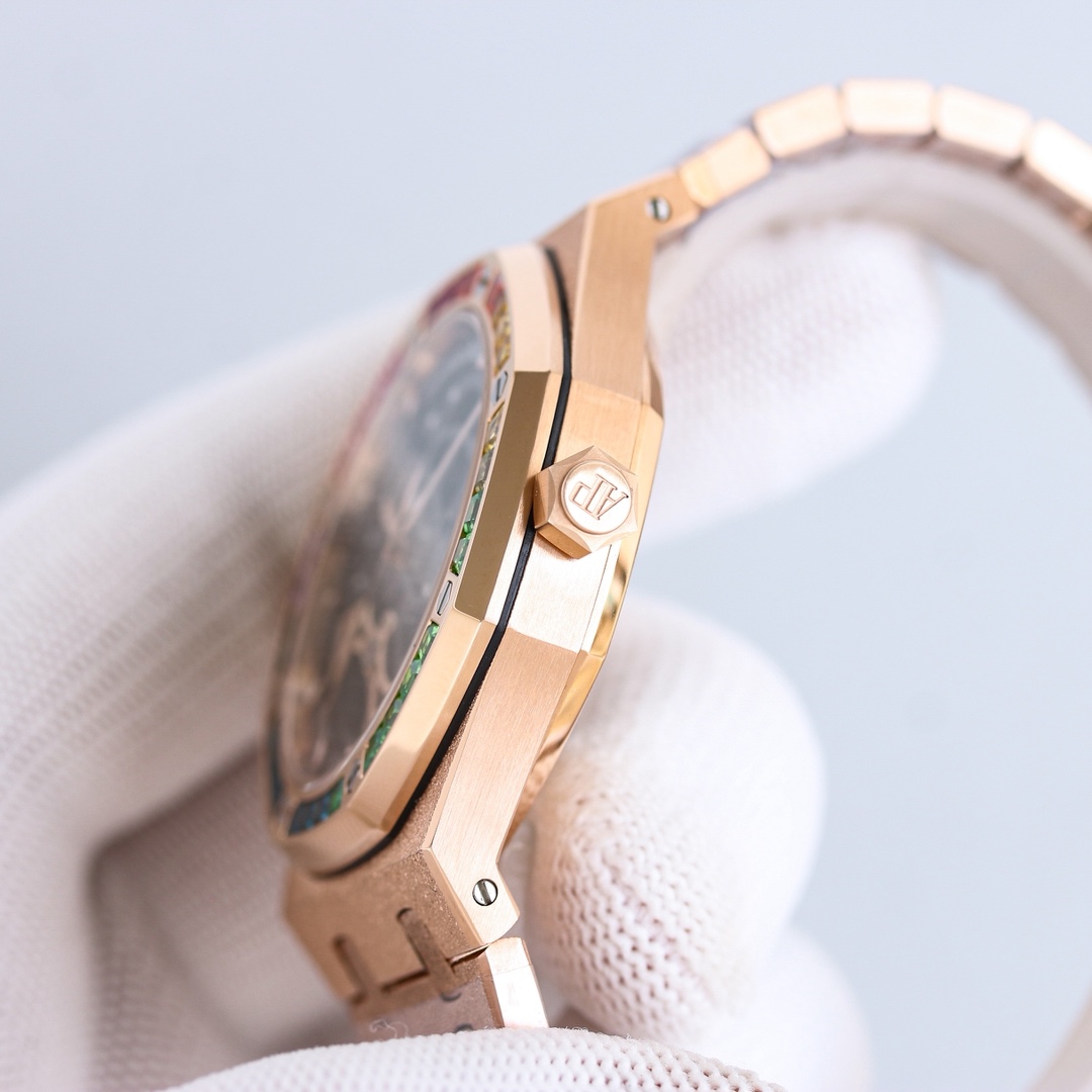 Audemars Piguet Royal Oak 41mm Frosted Rose Gold   41mm - DesignerGu