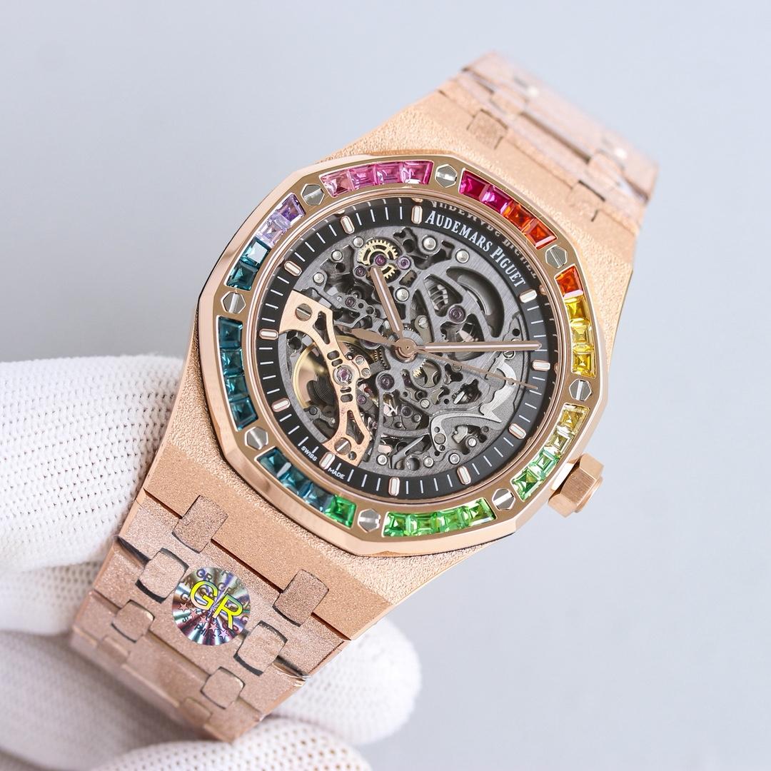 Audemars Piguet Royal Oak 41mm Frosted Rose Gold   41mm - DesignerGu