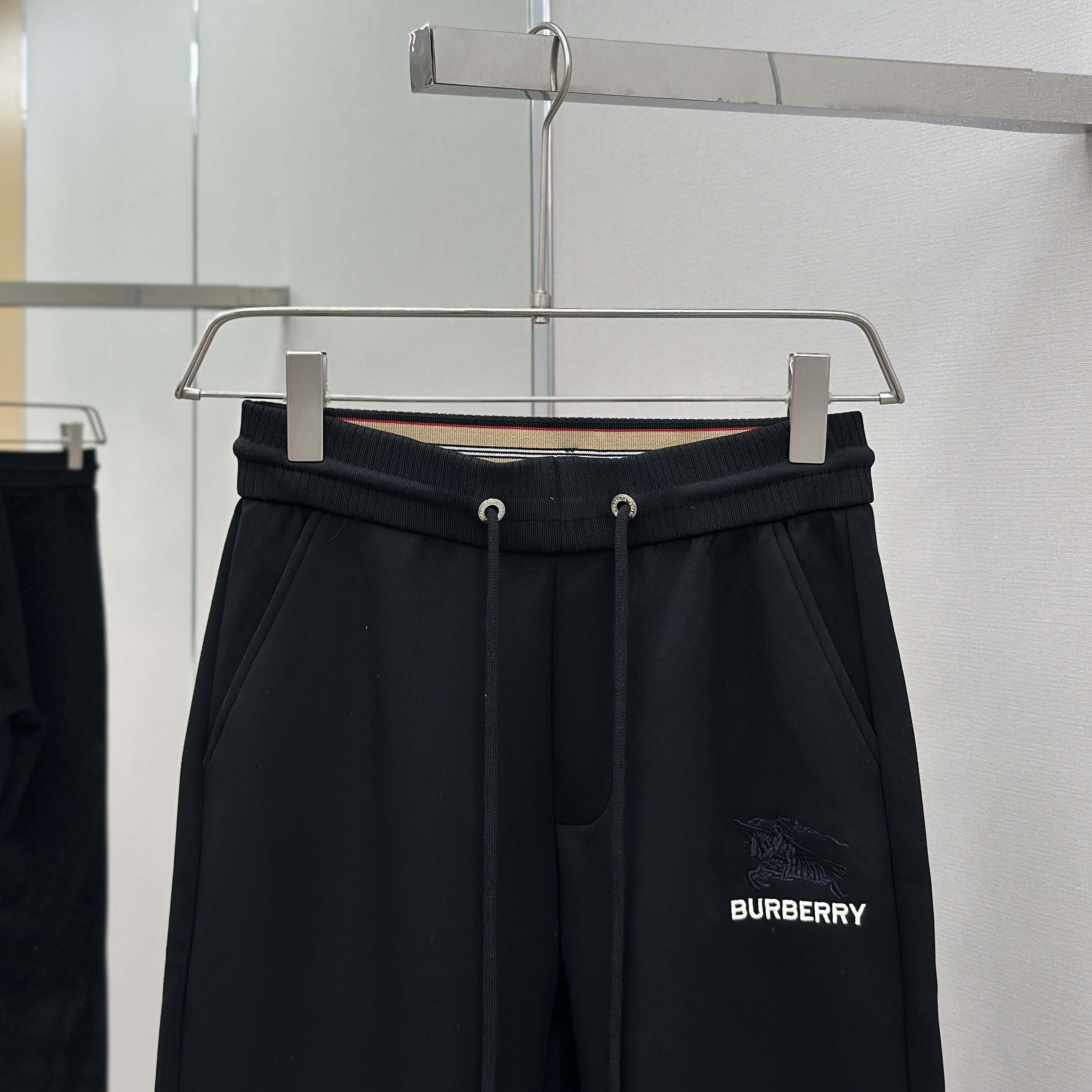 Burberry Black Cotton Pants - DesignerGu