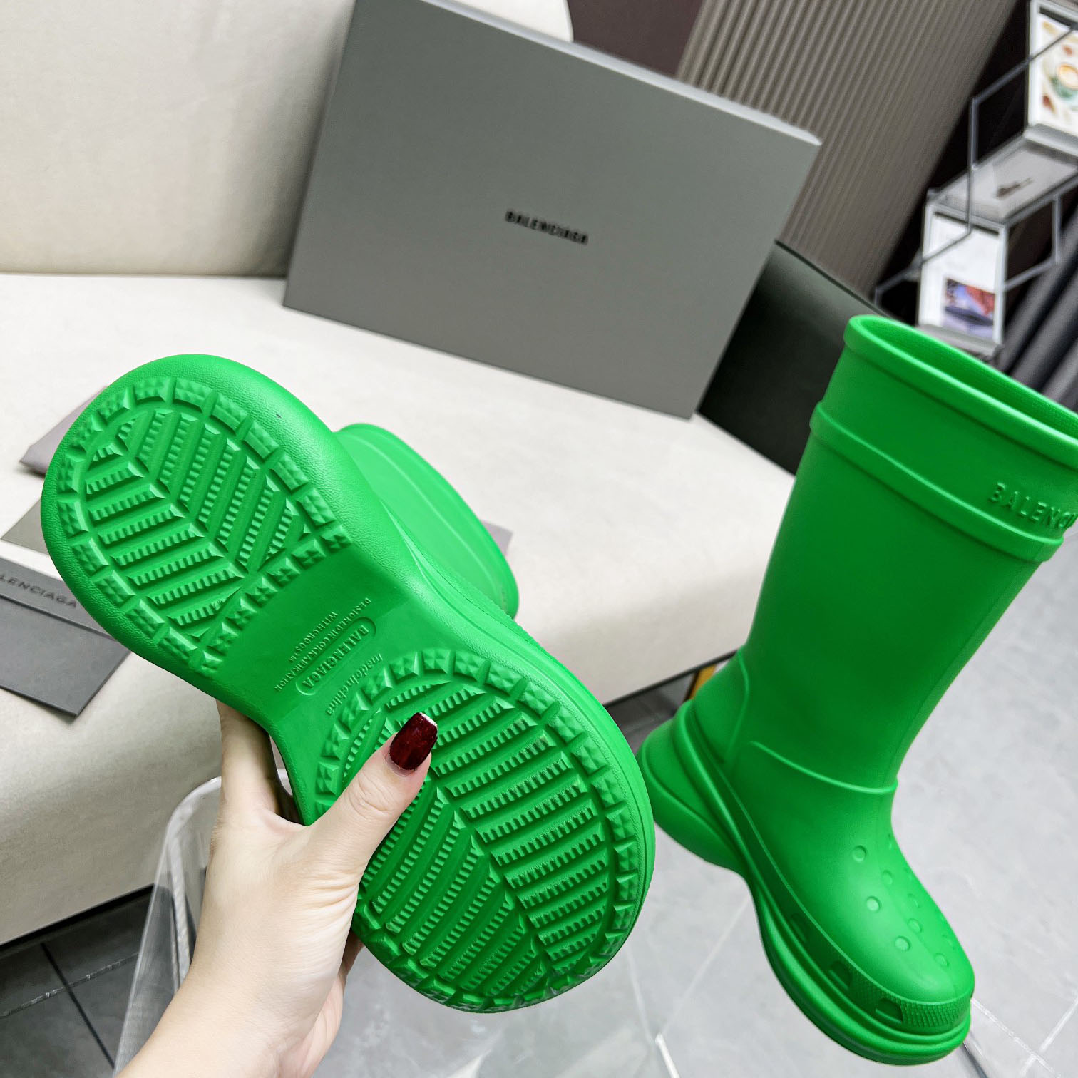 Balenciaga Crocs™ Boot In Rubber - DesignerGu