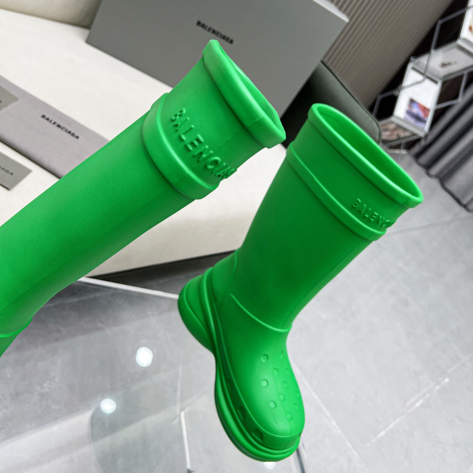 Balenciaga Crocs™ Boot In Rubber - DesignerGu
