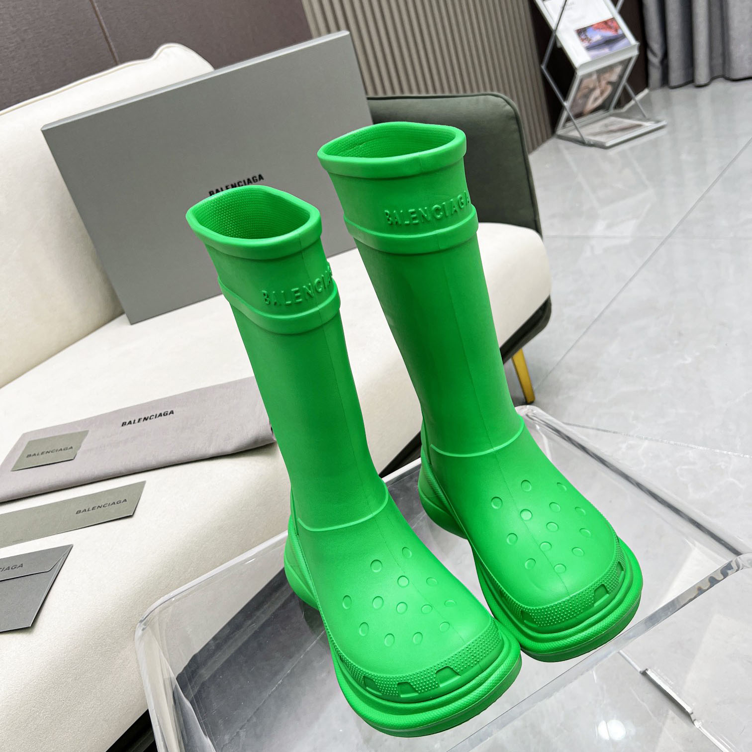 Balenciaga Crocs™ Boot In Rubber - DesignerGu