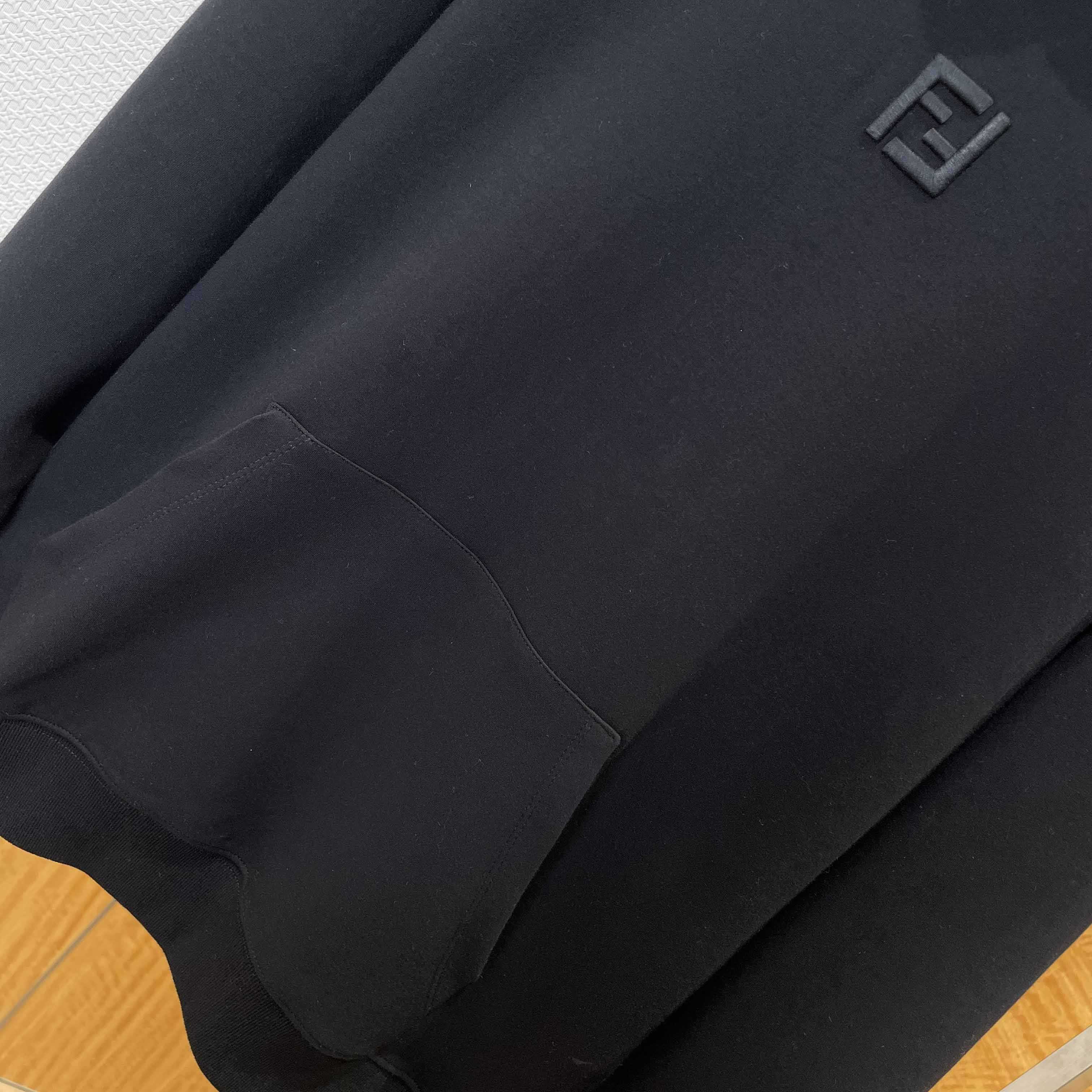 Fendi Black Cotton Sweatshirt - DesignerGu