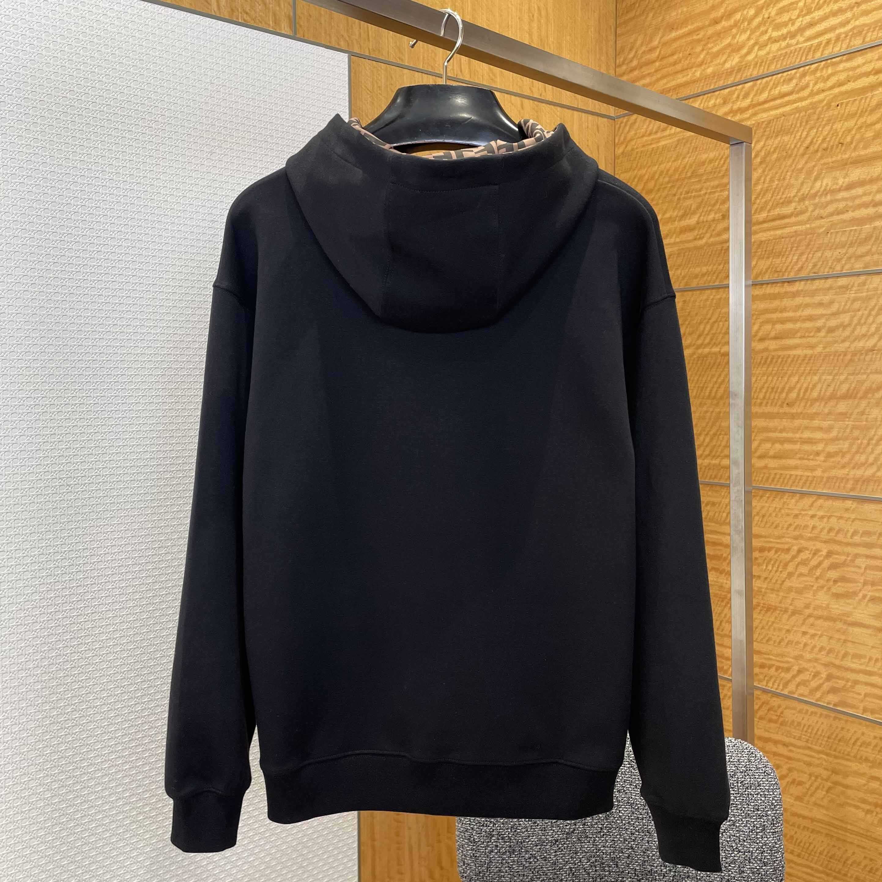 Fendi Black Cotton Sweatshirt - DesignerGu