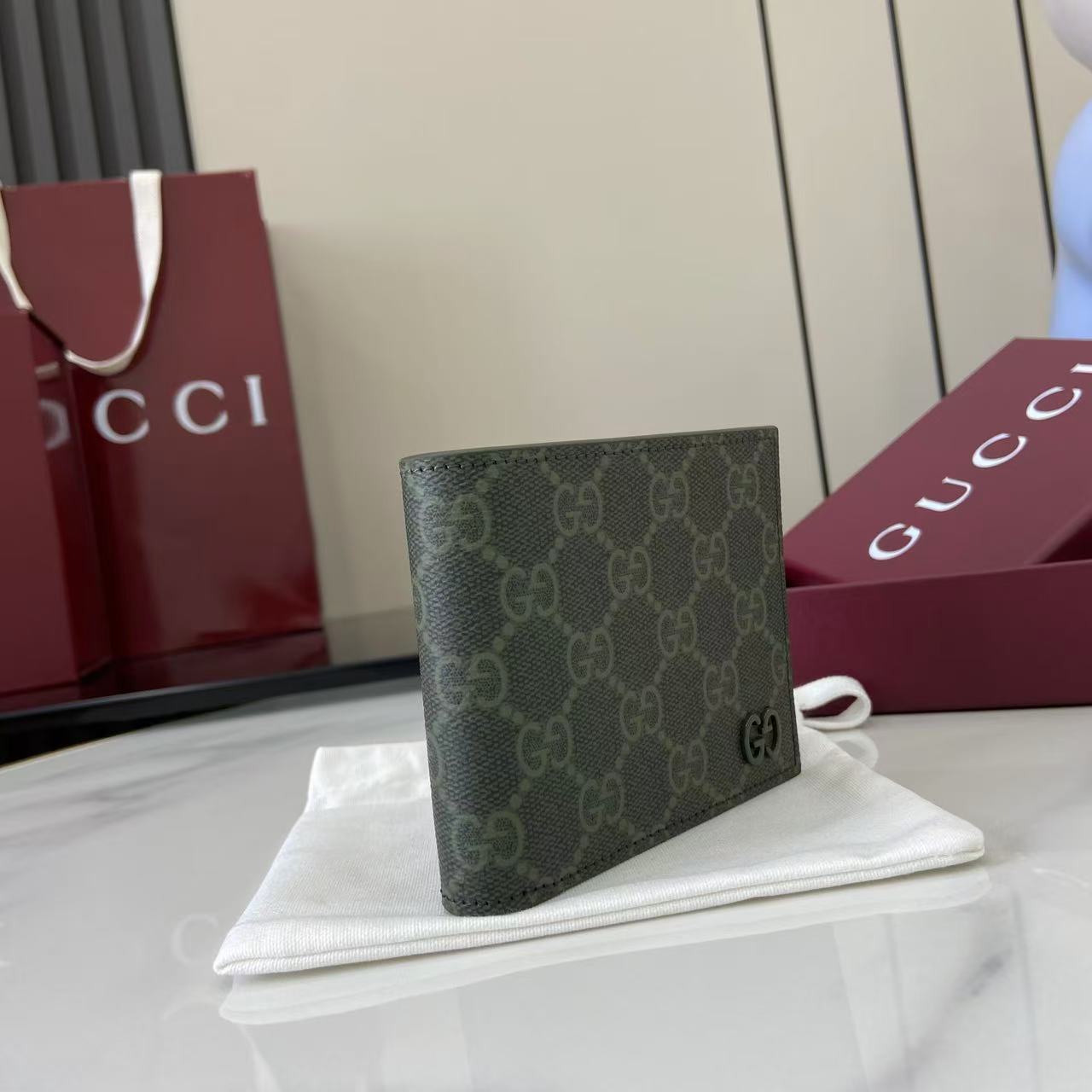 Gucci GG Monogram Bi-fold Wallet - DesignerGu