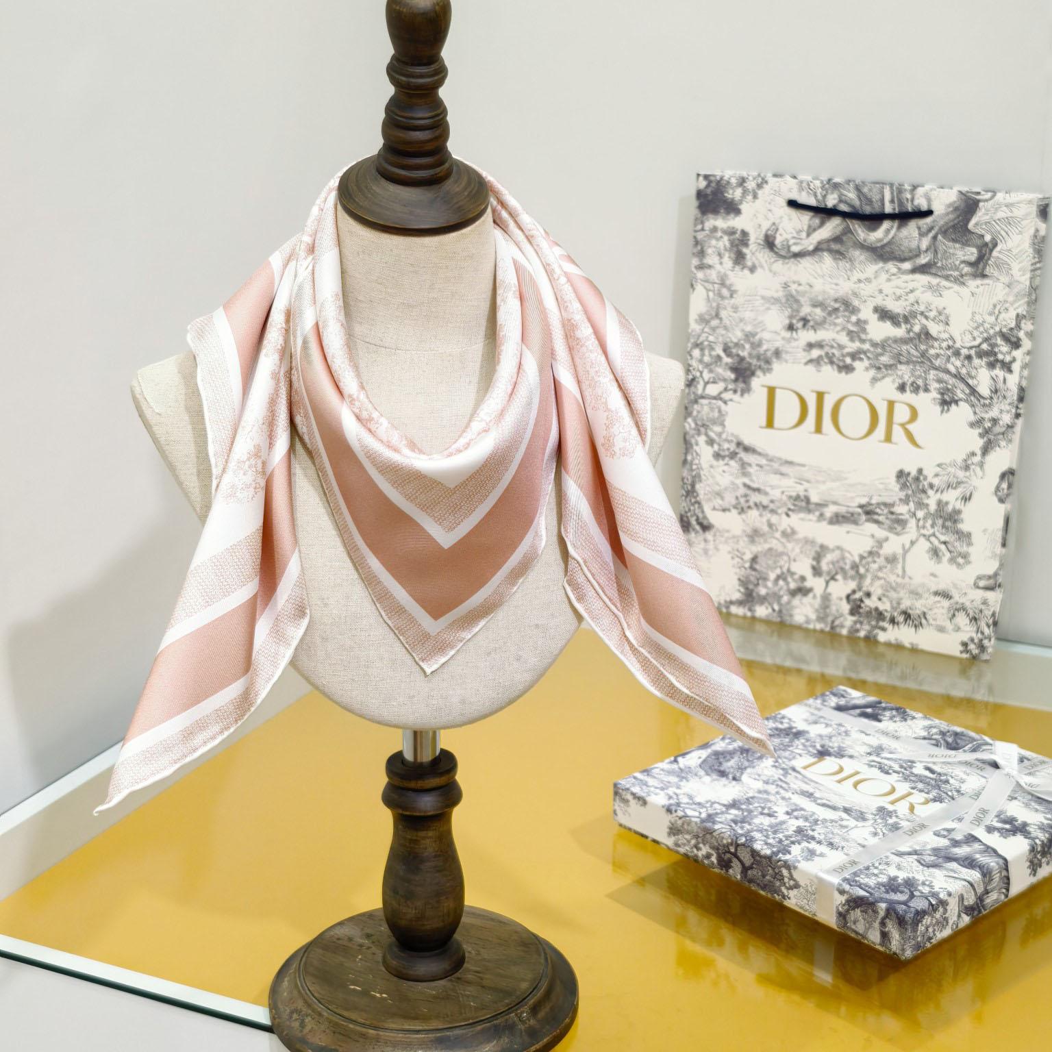 Dior Toile de Jouy Sauvage 90 Square Scarf  - DesignerGu
