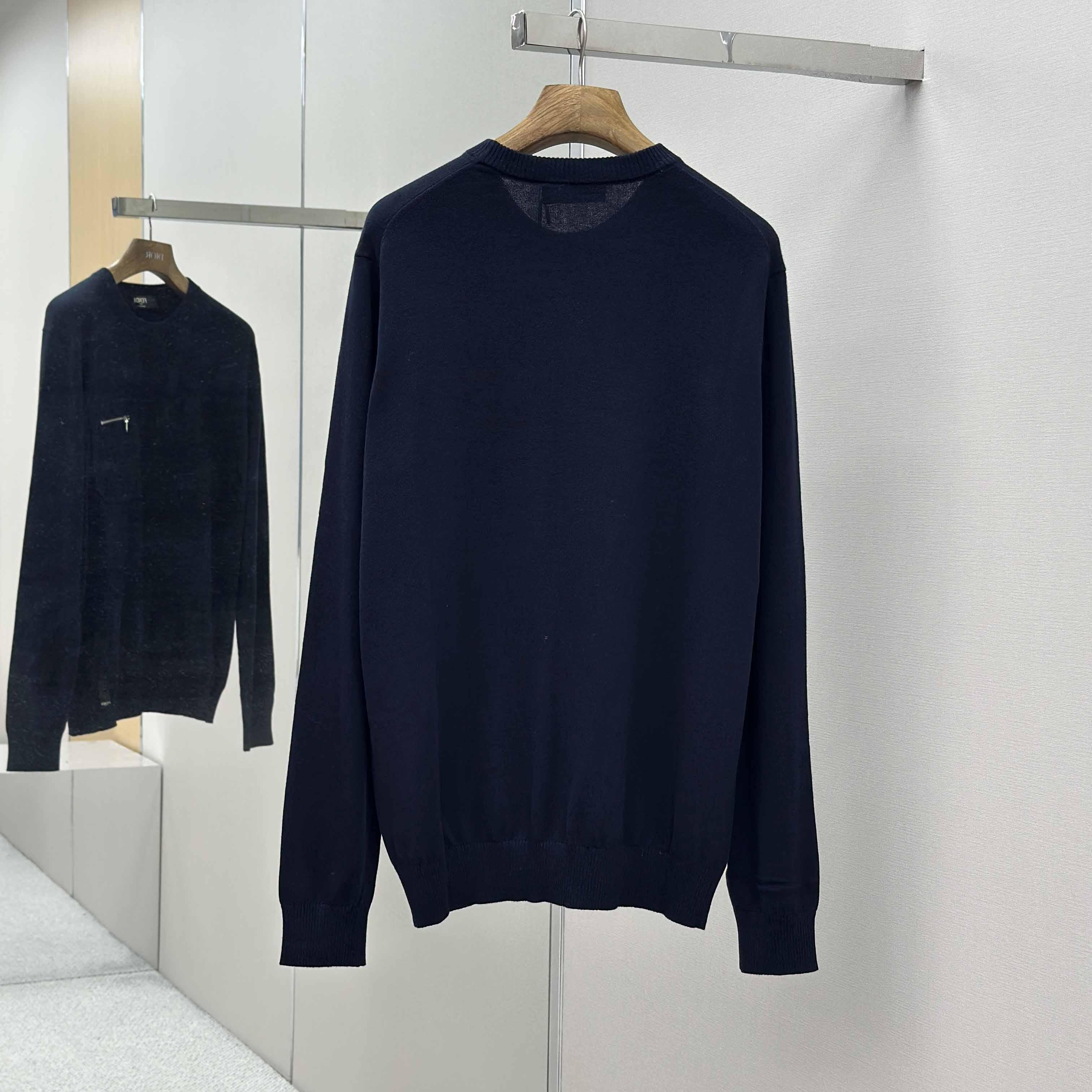Fendi Navy Blue Wool Jumper - DesignerGu