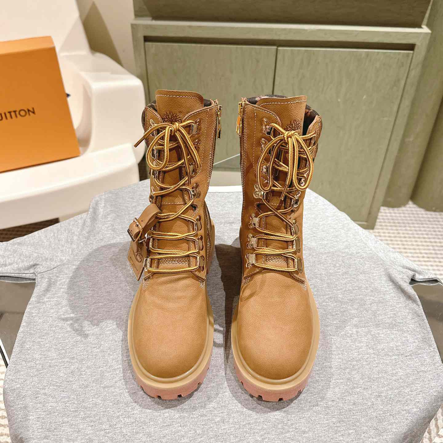 Louis Vuitton LV x Timberland Ranger Boots - DesignerGu