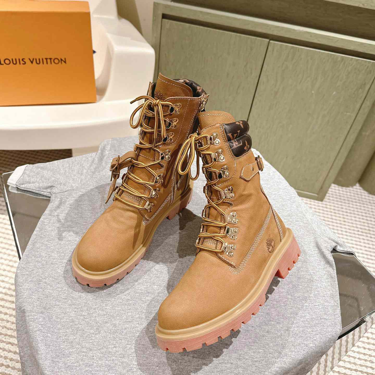 Louis Vuitton LV x Timberland Ranger Boots - DesignerGu