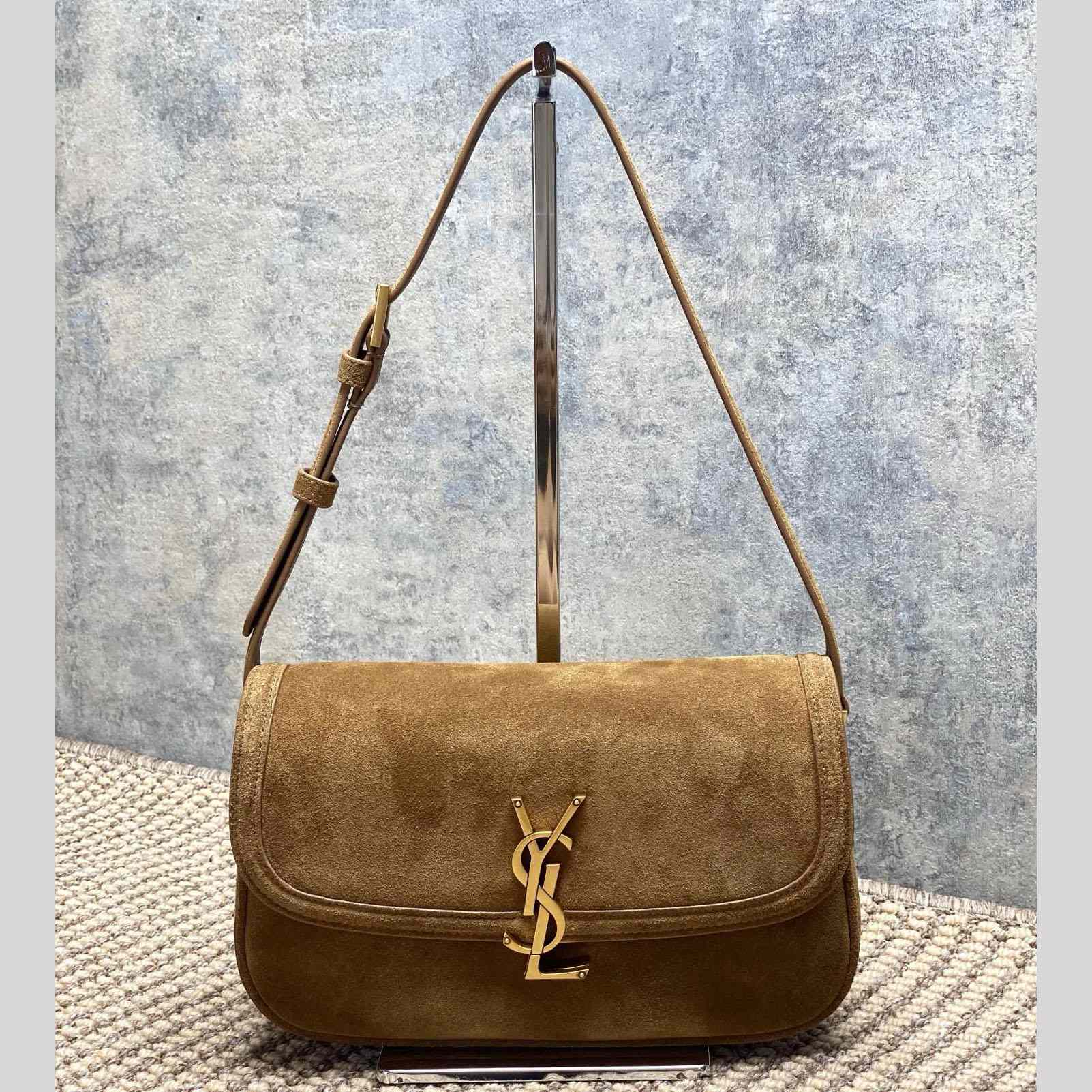 Saint Laurent Solferino Medium In Suede - DesignerGu