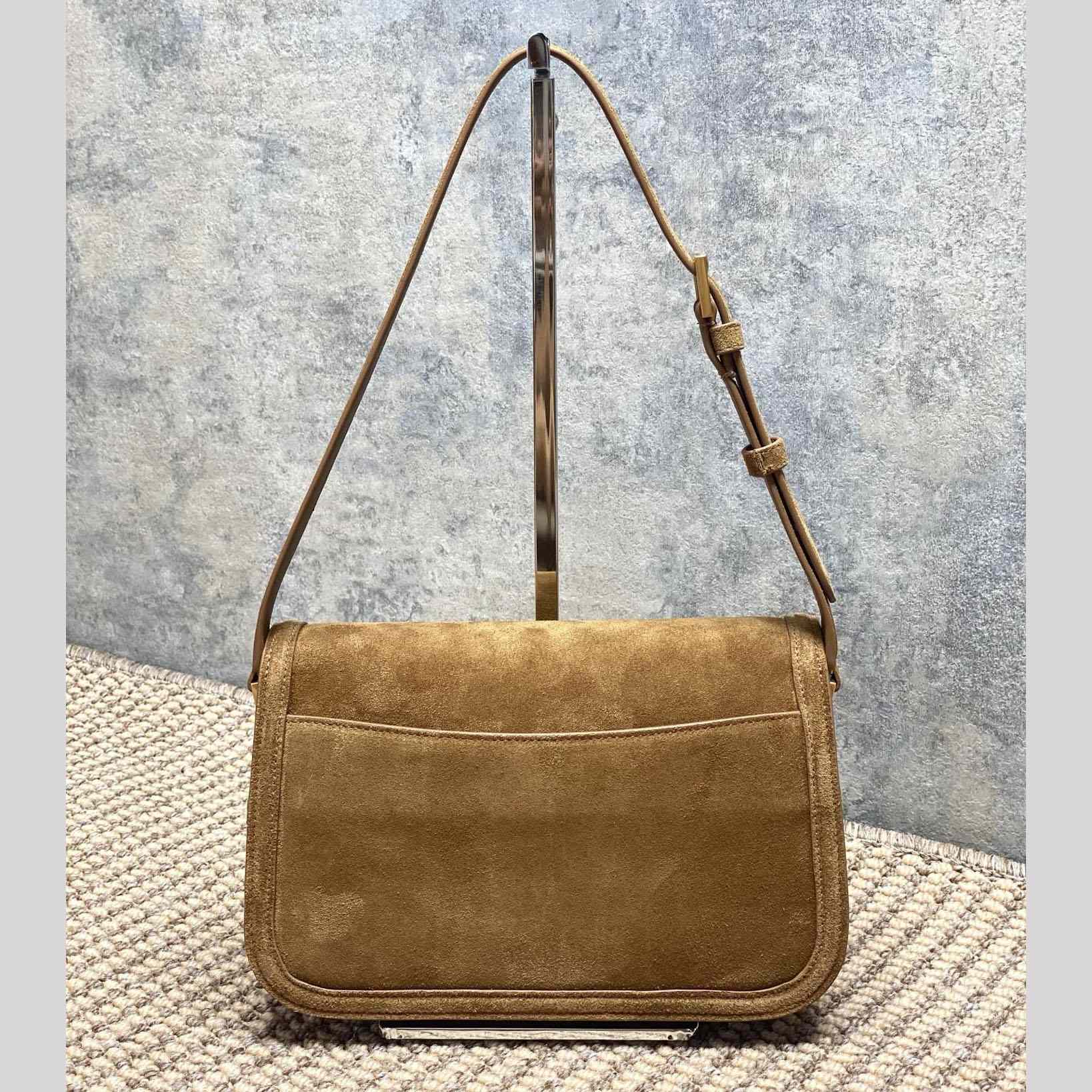 Saint Laurent Solferino Medium In Suede - DesignerGu