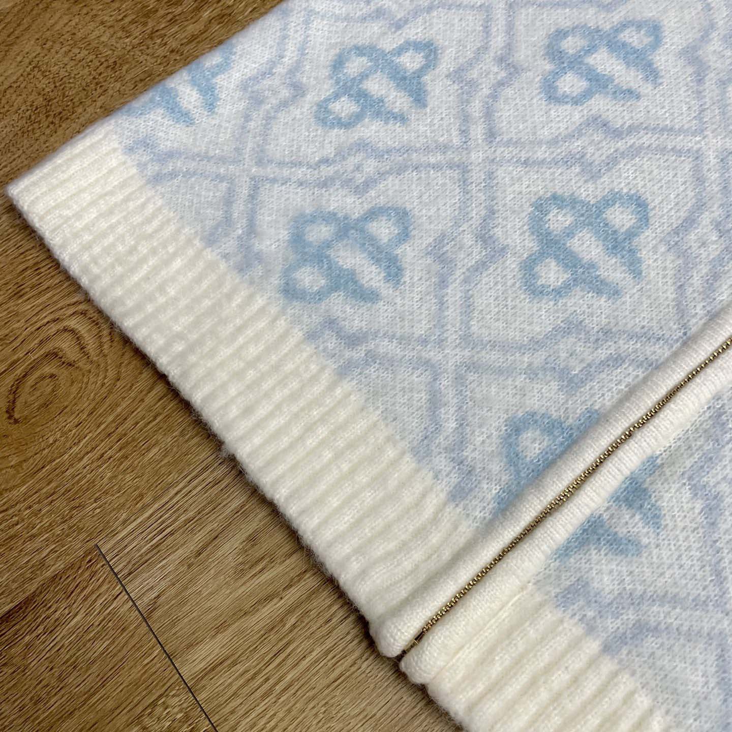 Casablanca Pattern Zip-up Cardigan   D0105 - DesignerGu