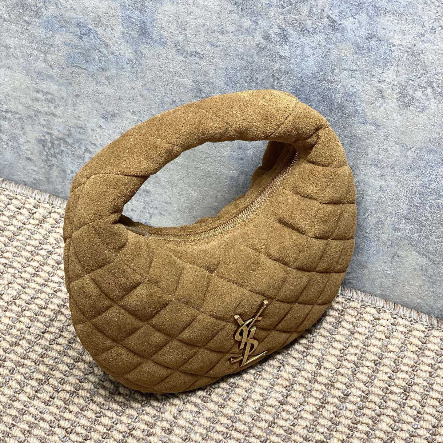 Saint Laurent Icarino In Quilted Suede - DesignerGu