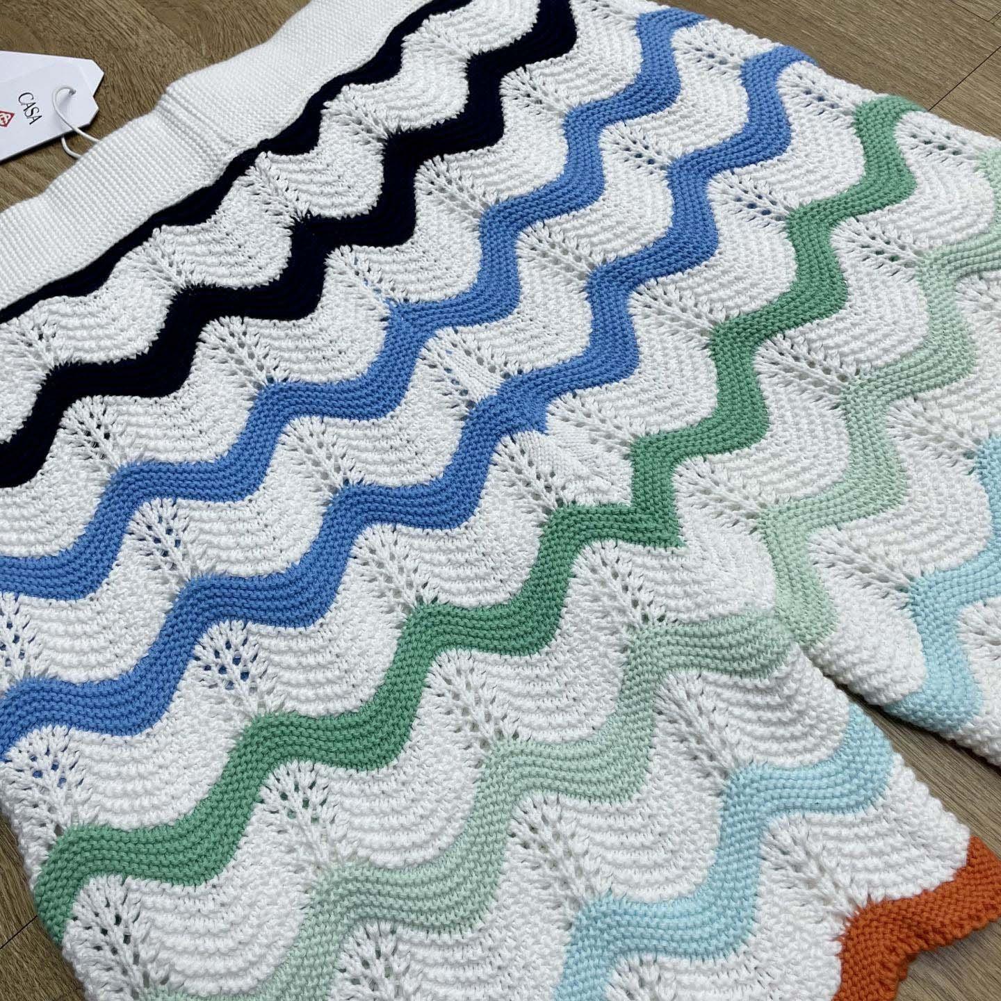 Casablanca Gradient Wave Crochet Shorts   D0108 - DesignerGu