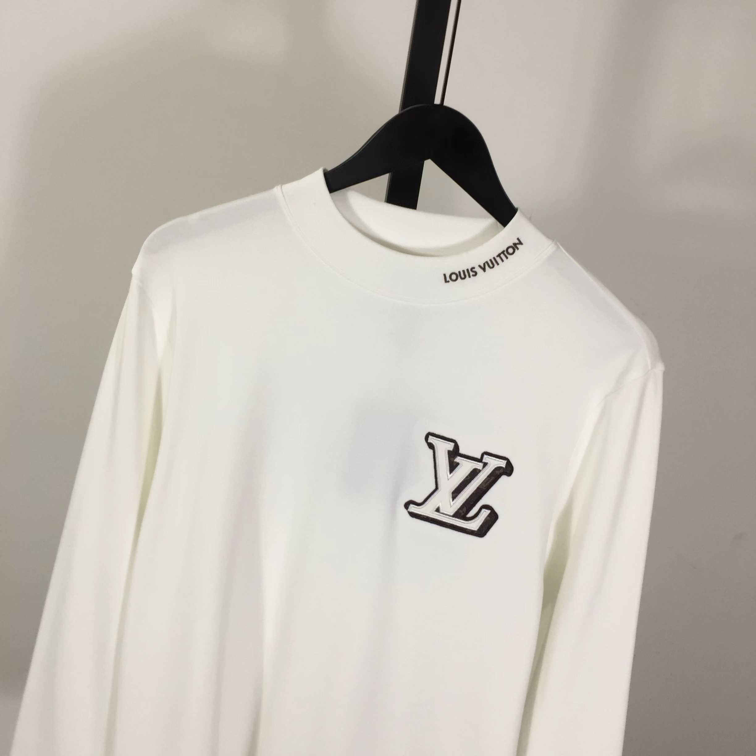 Louis Vuitton Embossed LV Long-Sleeved T-Shirt - DesignerGu