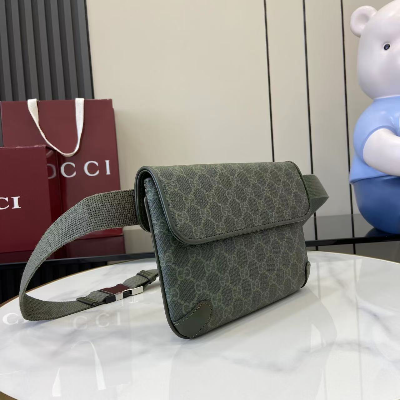 Gucci GG Monogram Small Belt Bag - DesignerGu