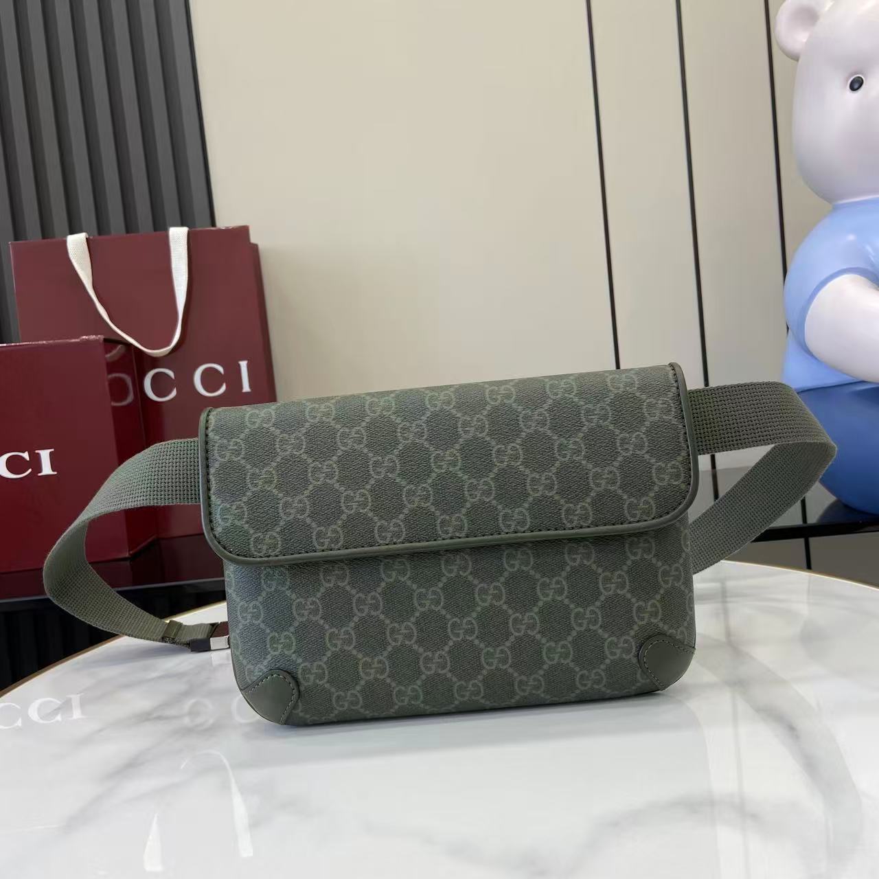 Gucci GG Monogram Small Belt Bag - DesignerGu