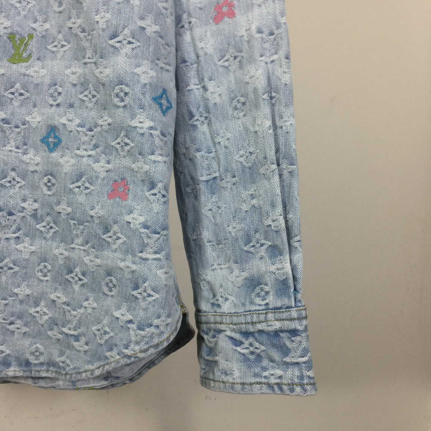 Louis Vuitton Tyler Colorful Card Denim Shirt - DesignerGu
