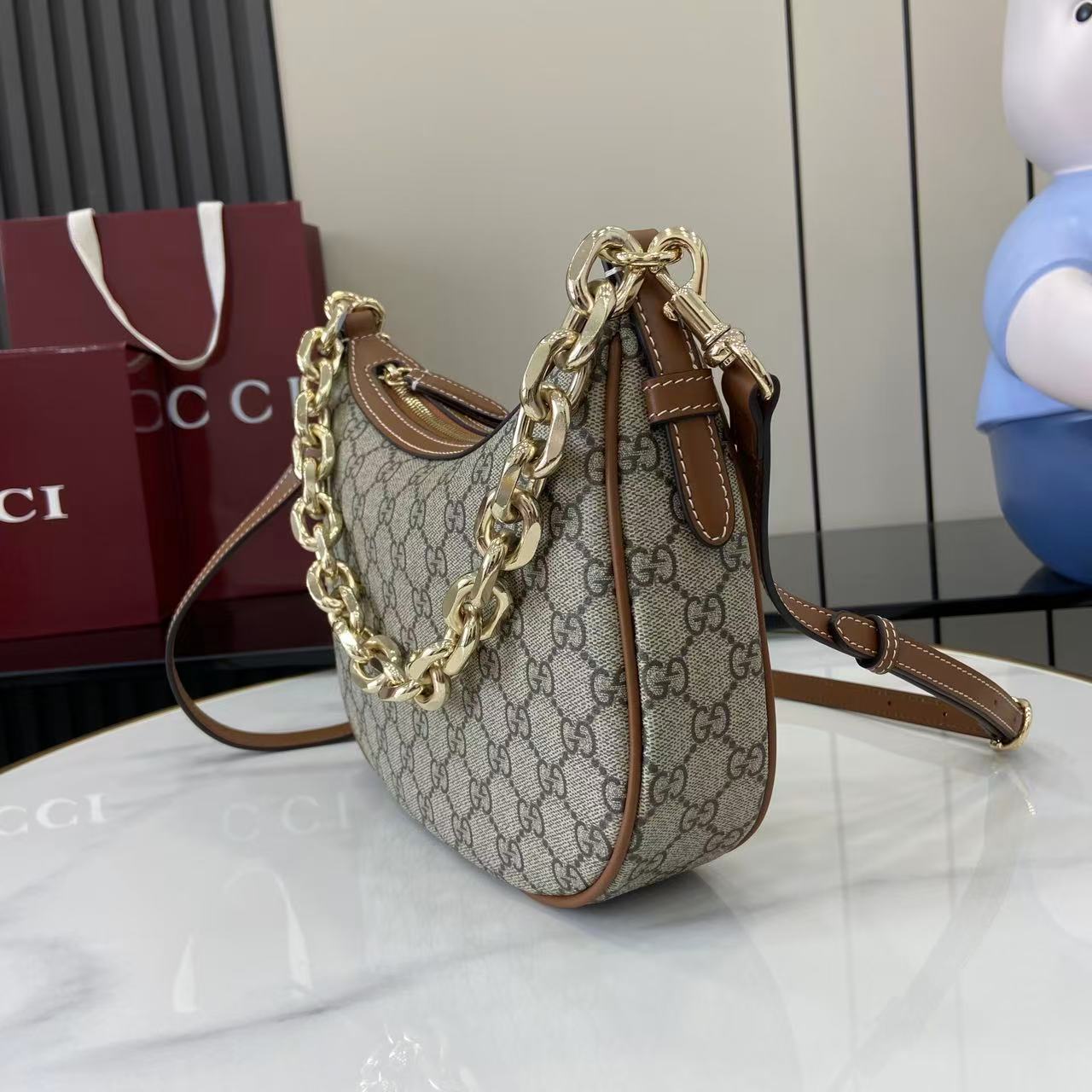 Gucci GG Emblem Medium Shoulder Bag - DesignerGu