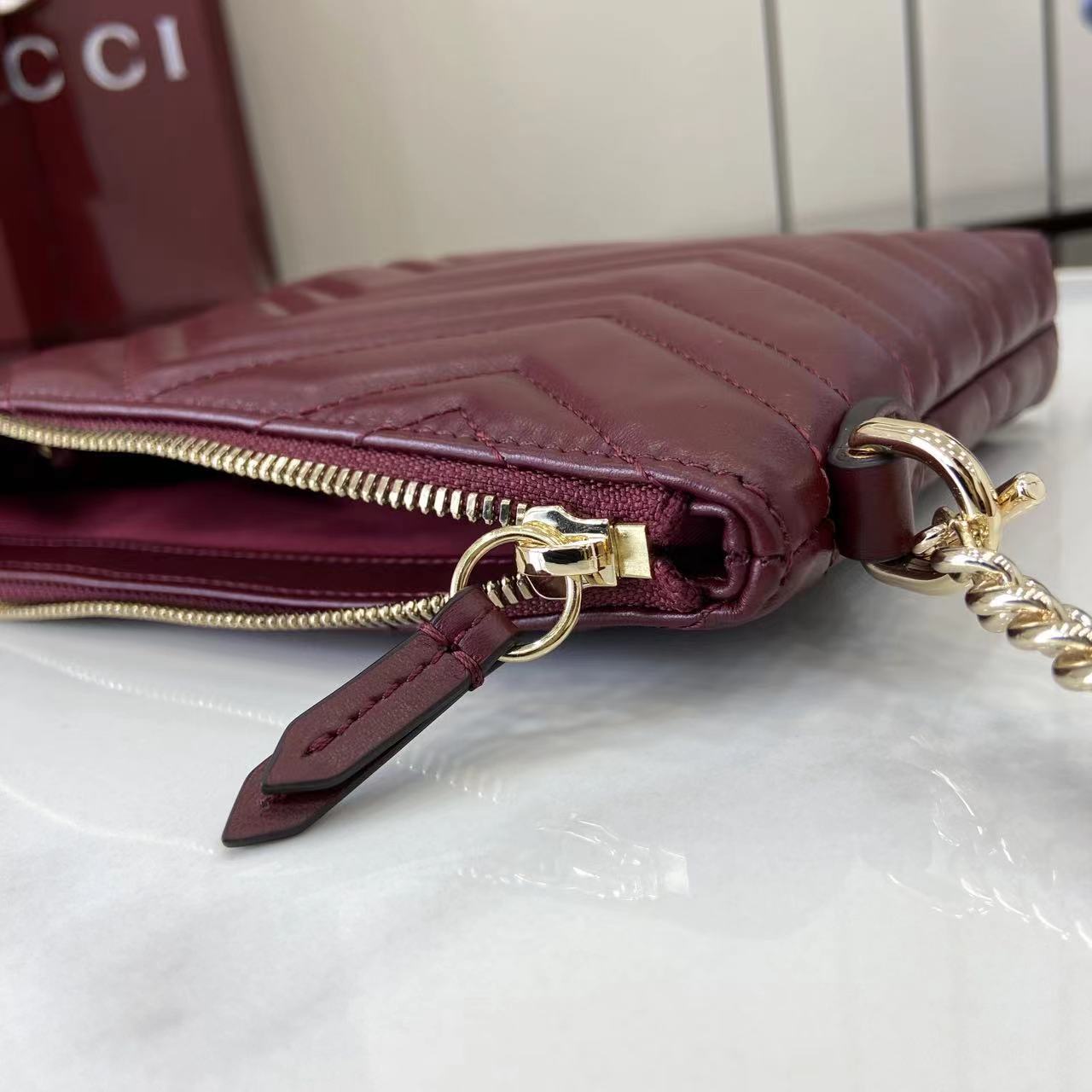 Gucci GG Marmont Pochette With Chain - DesignerGu