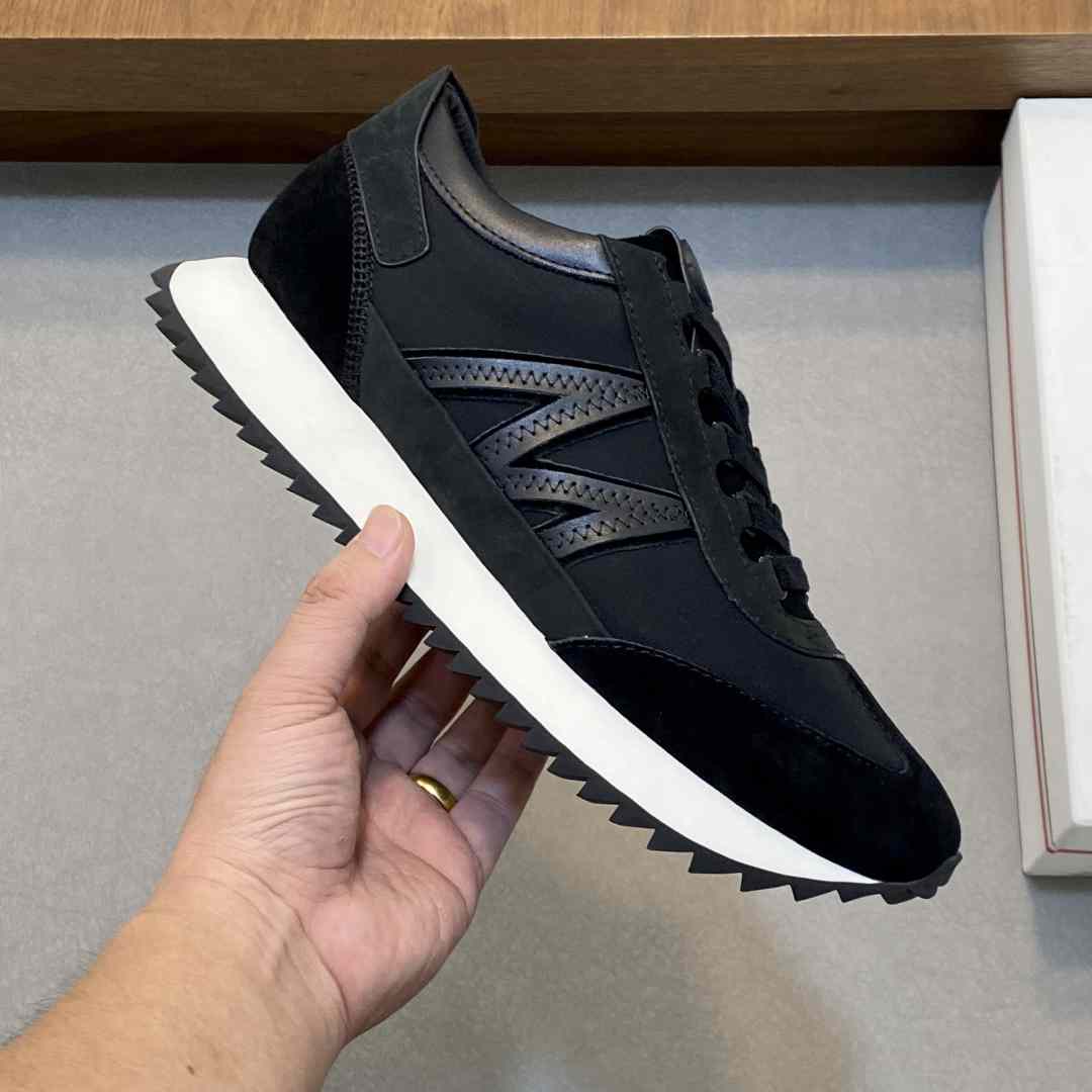 Moncler Pacey2 Suede & Nubuck Trainers - DesignerGu