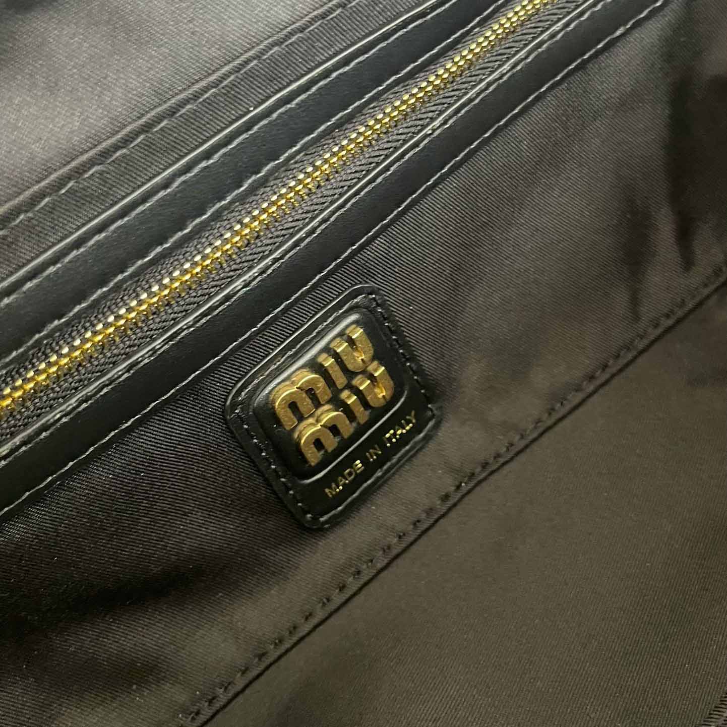 Miu Miu Beau Plaid And Leather Bag - DesignerGu