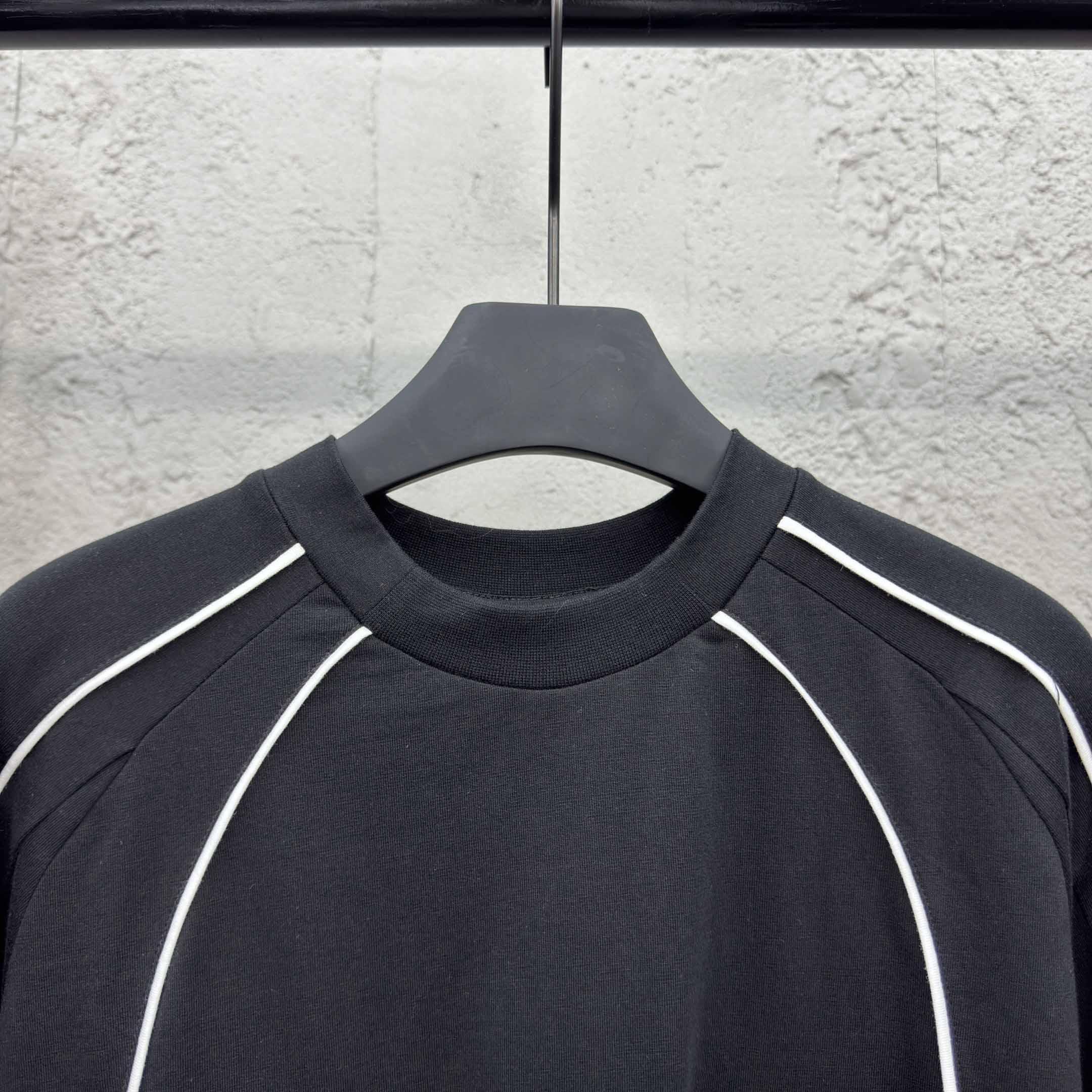 Balenciaga Paris Soccer T-Shirt Oversized In Black - DesignerGu