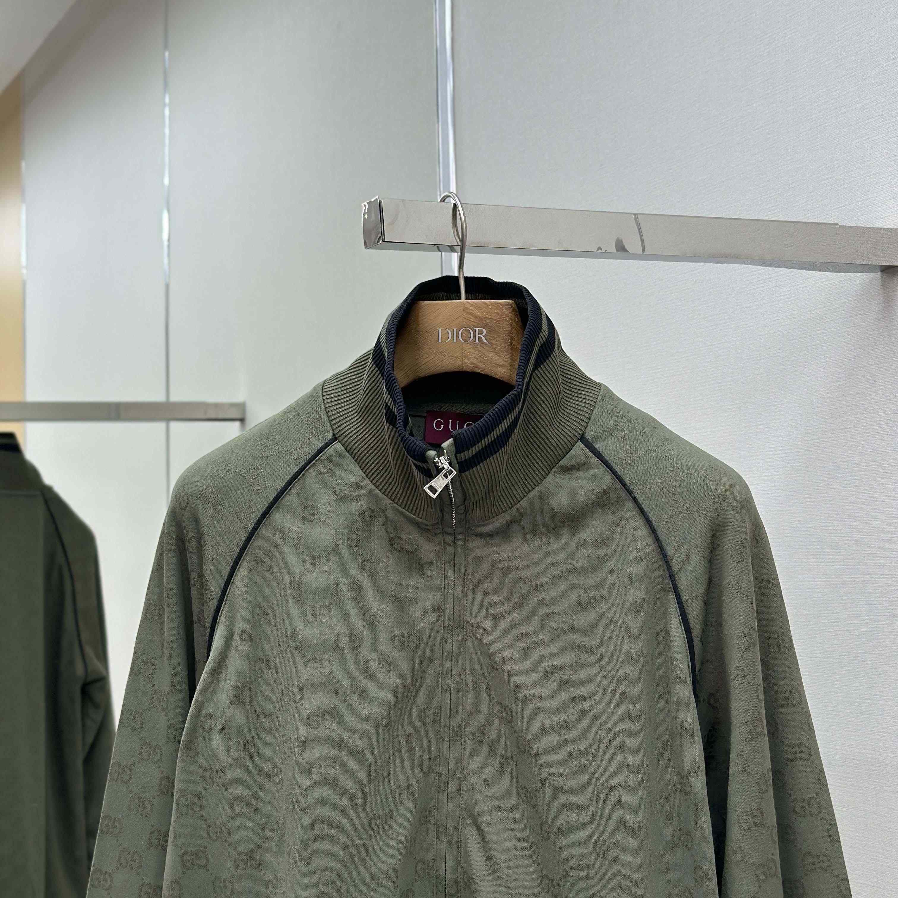 Gucci GG Jersey Jacquard Zip Jacket - DesignerGu