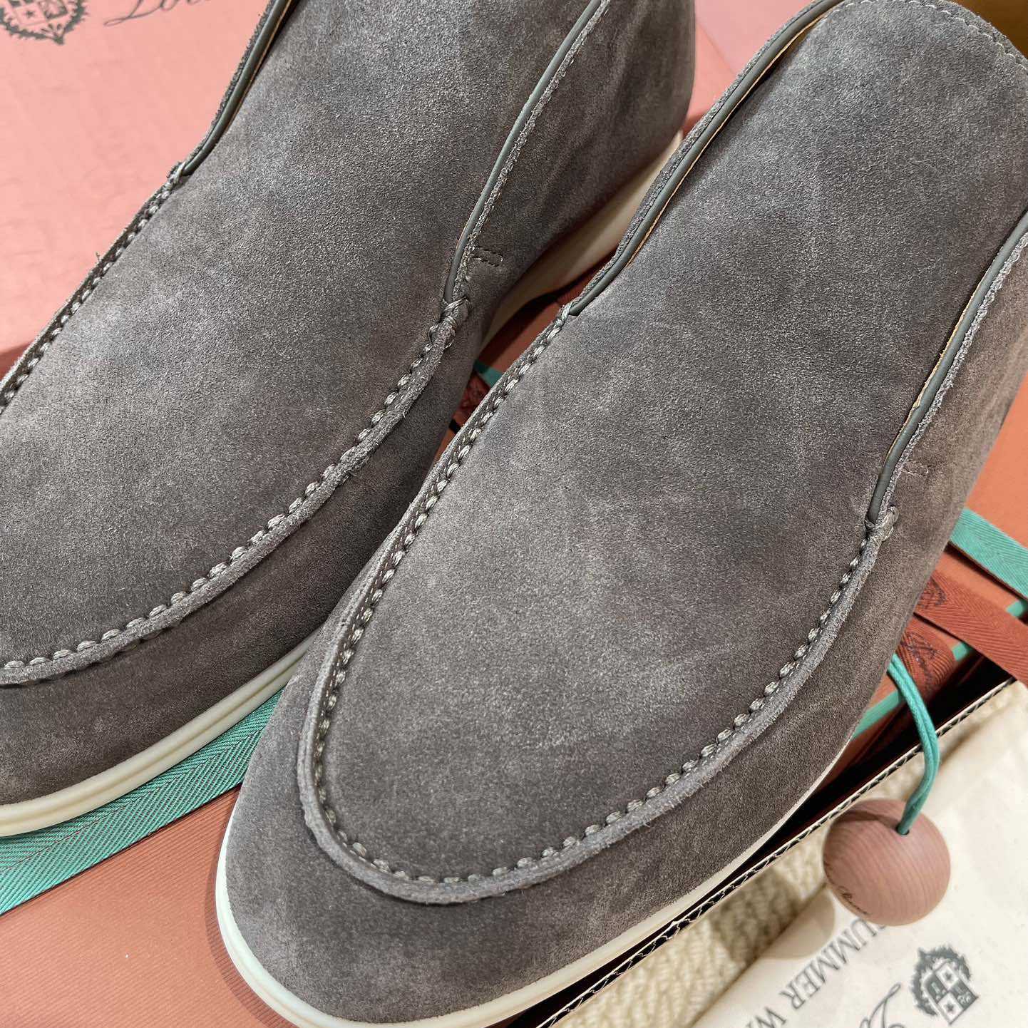 Loro Piana White Sole Summer Walk Loafers - DesignerGu