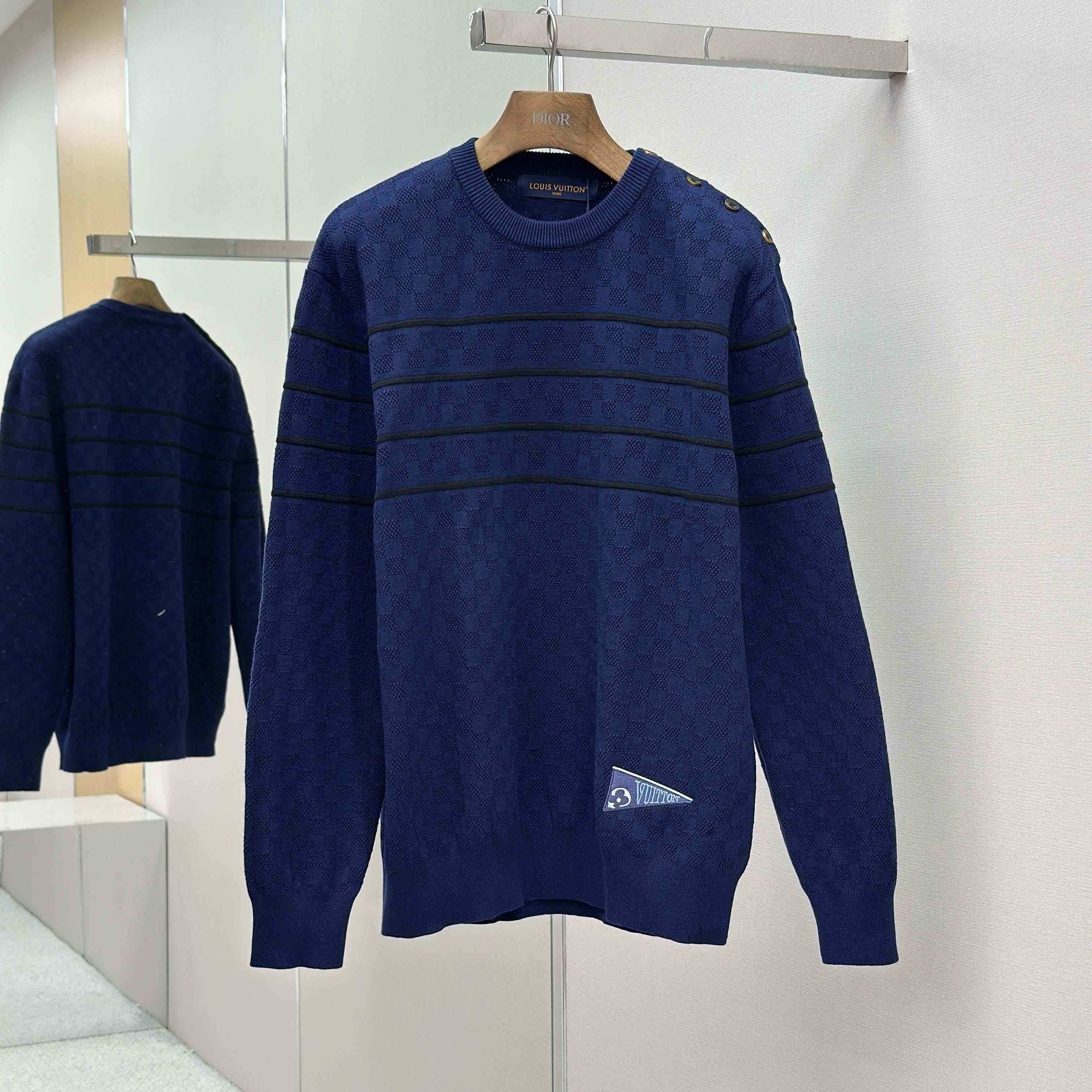Louis Vuitton Damier Stripes Pullover - DesignerGu