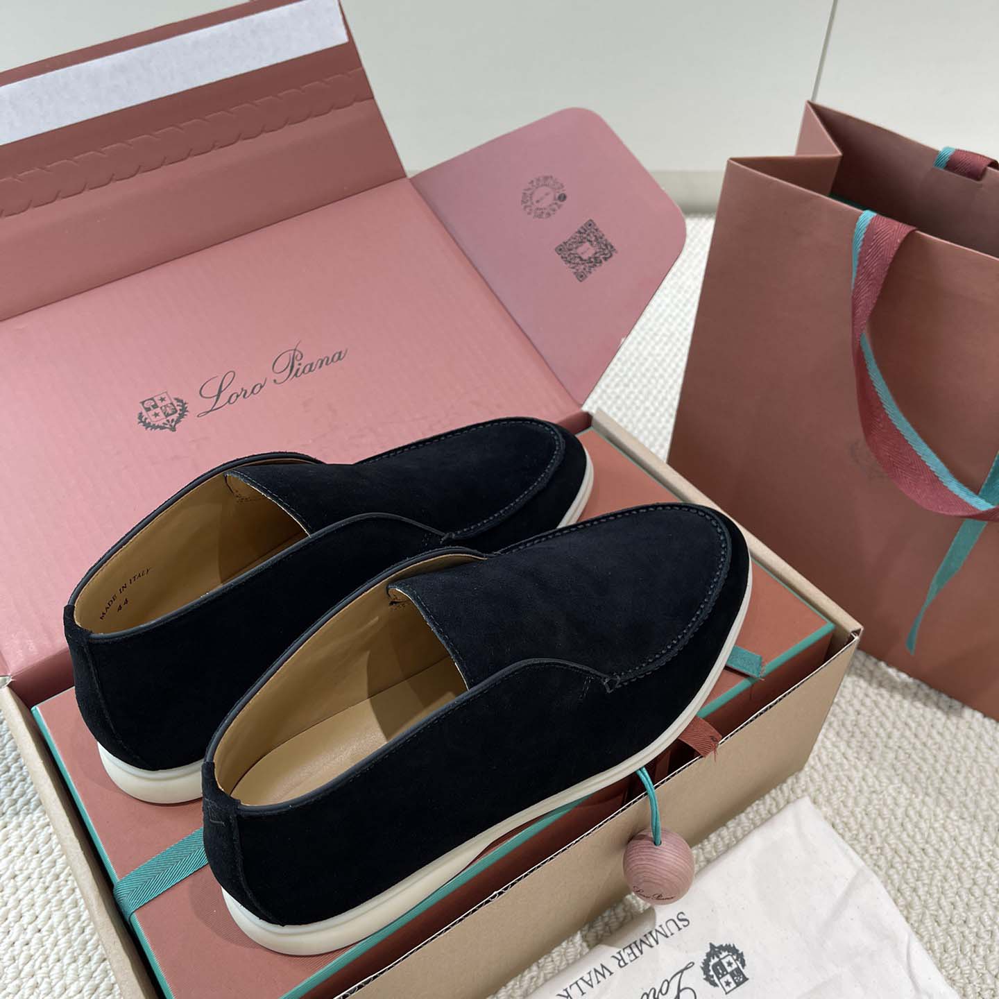 Loro Piana White Sole Summer Walk Loafers - DesignerGu