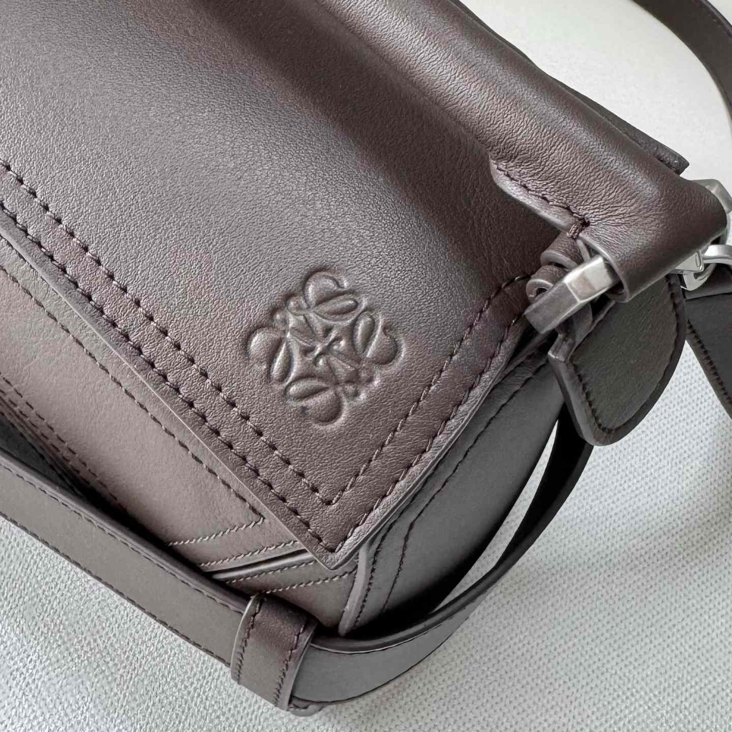 Loewe Small Puzzle Biker Bag In Shiny Calfskin - DesignerGu