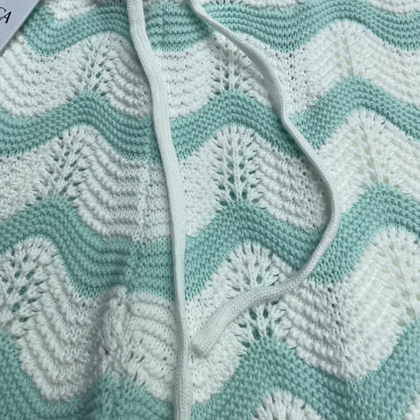 Casablanca Gradient Wave Cotton Crochet Shorts   D0111 - DesignerGu