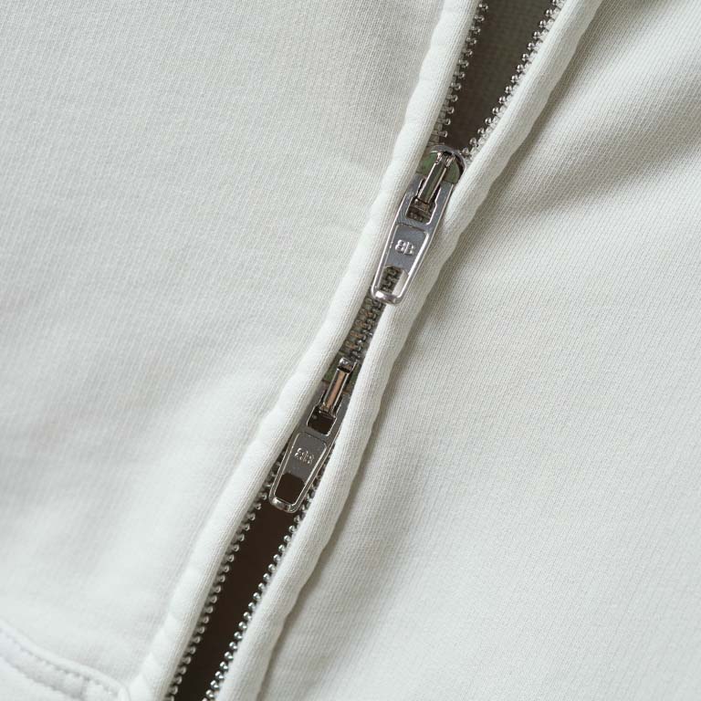 Balenciaga Back Zip-Up Hoodie Regular Fit in dirty white and blue - DesignerGu