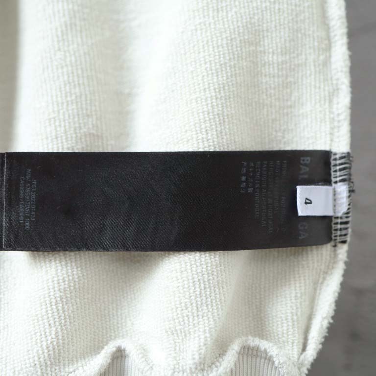 Balenciaga Back Zip-Up Hoodie Regular Fit in dirty white and blue - DesignerGu