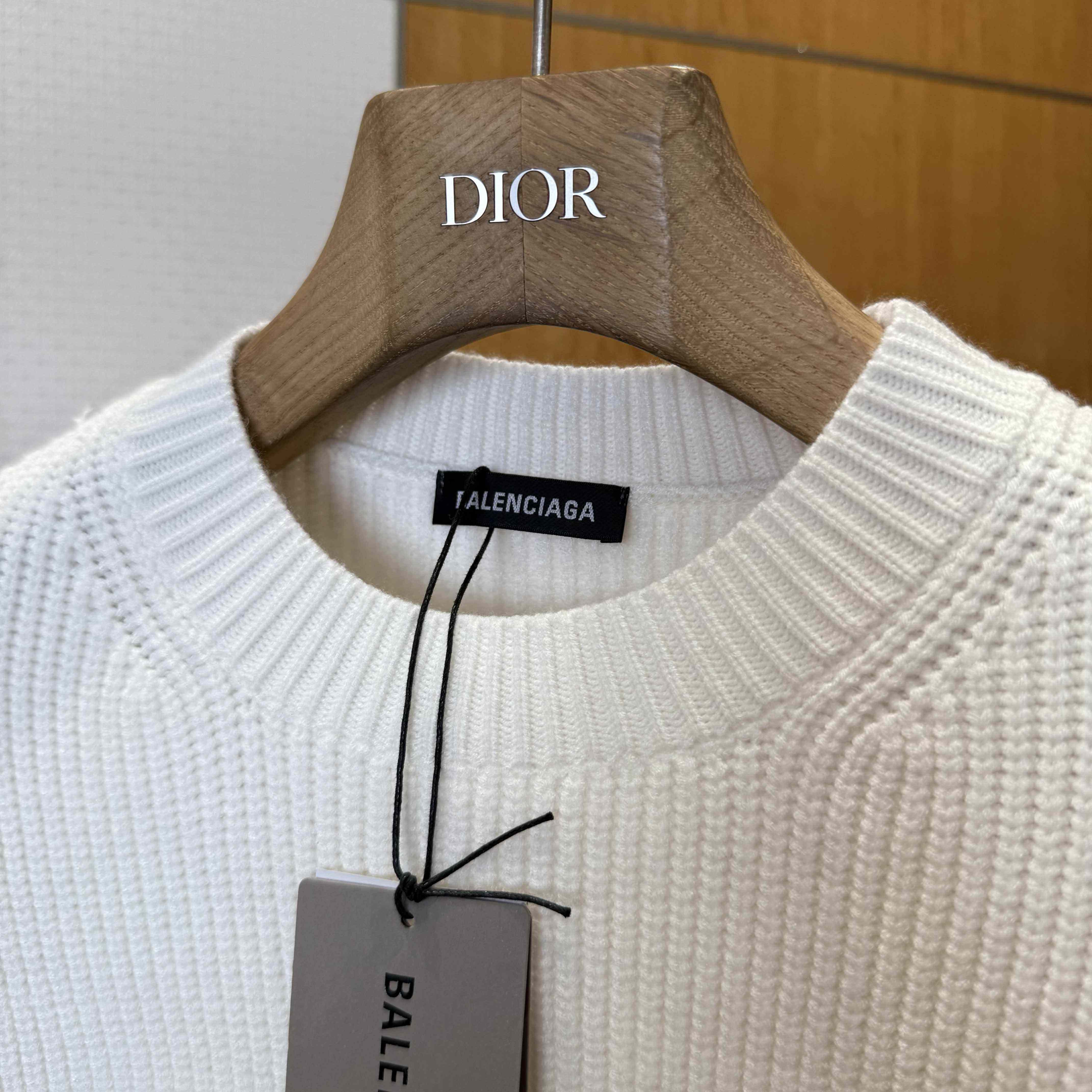 Balenciaga Logo-patch Stretch-wool Jumper - DesignerGu