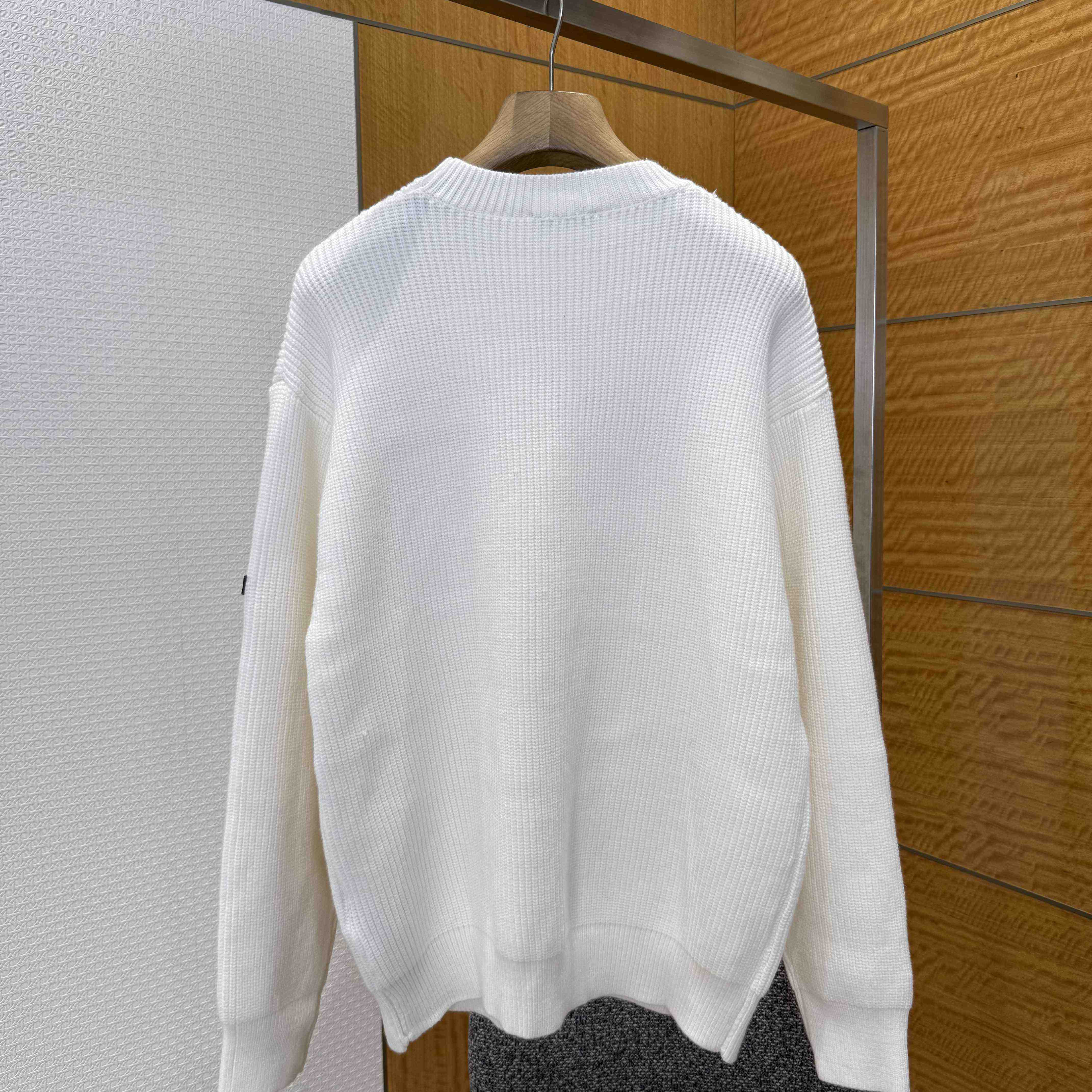 Balenciaga Logo-patch Stretch-wool Jumper - DesignerGu