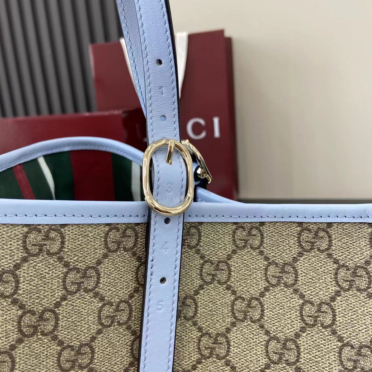 Gucci GG Emblem Large Tote Bag - DesignerGu