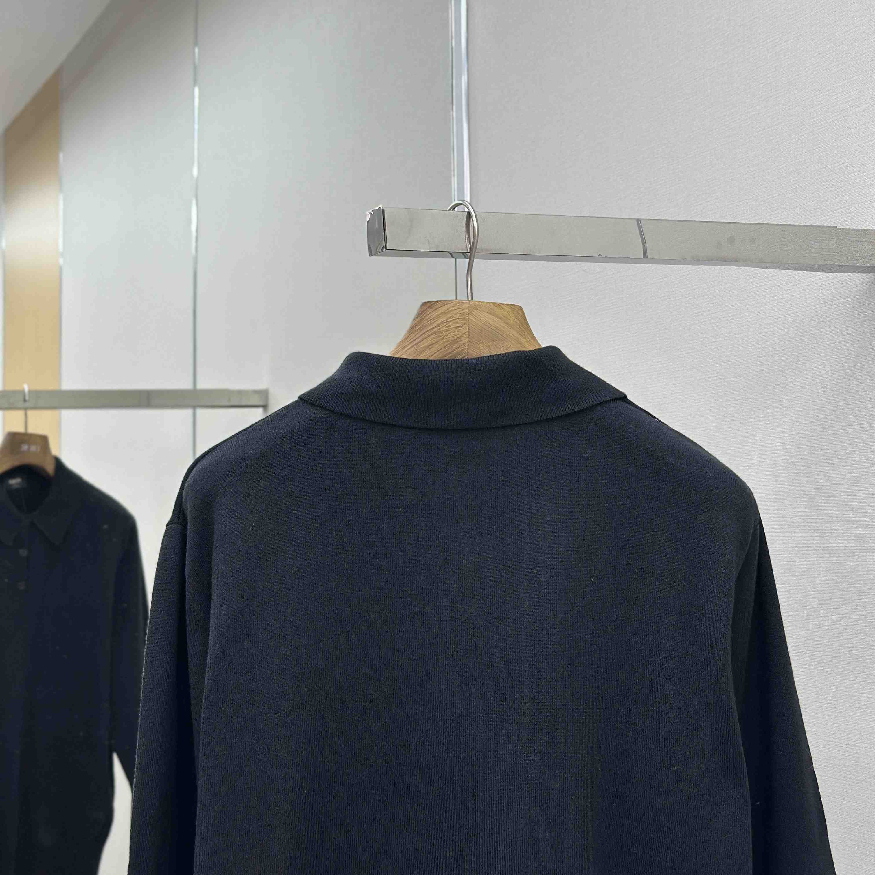 Fendi Black Wool Polo Shirt - DesignerGu