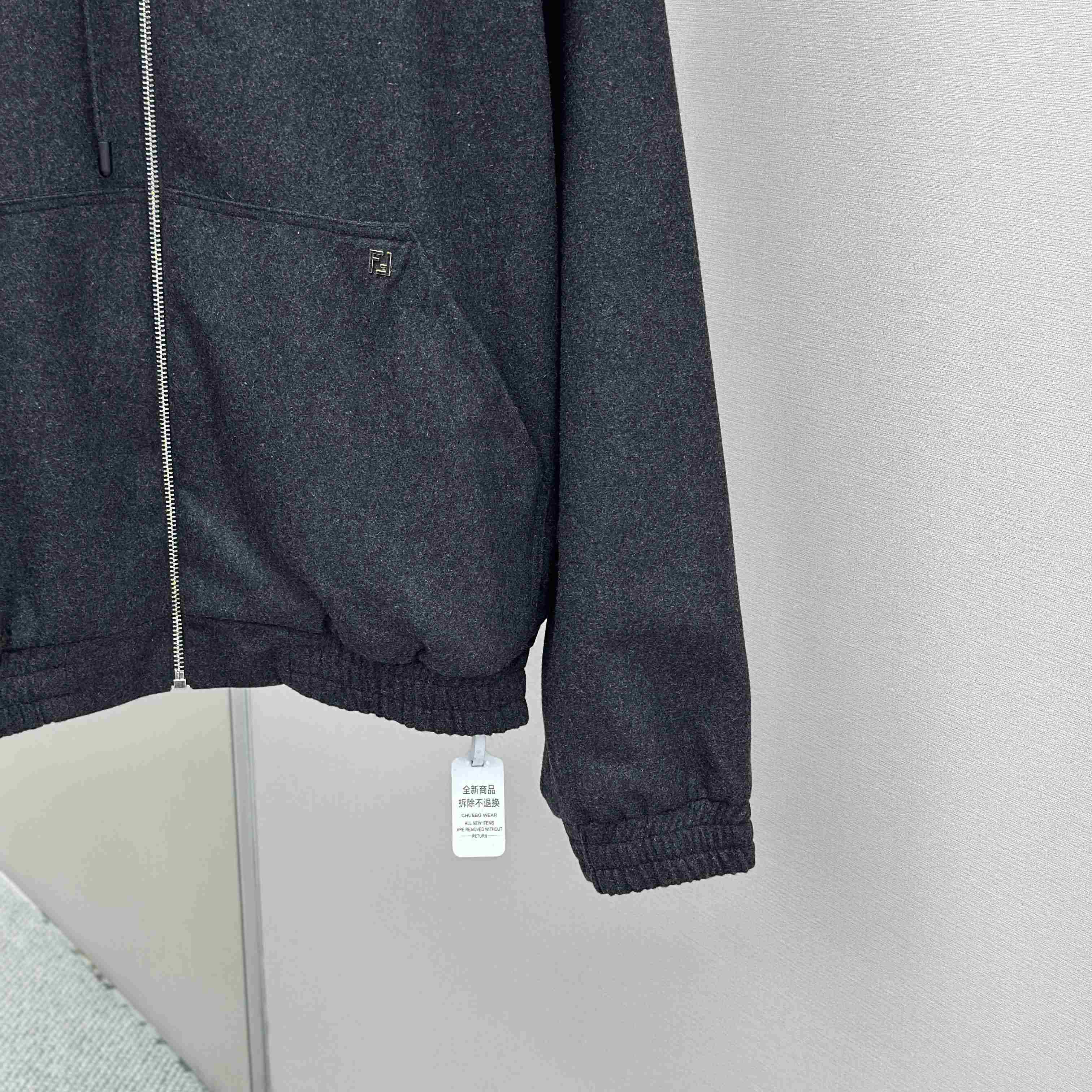 Fendi Dark Grey Cashmere Sweatshirt - DesignerGu