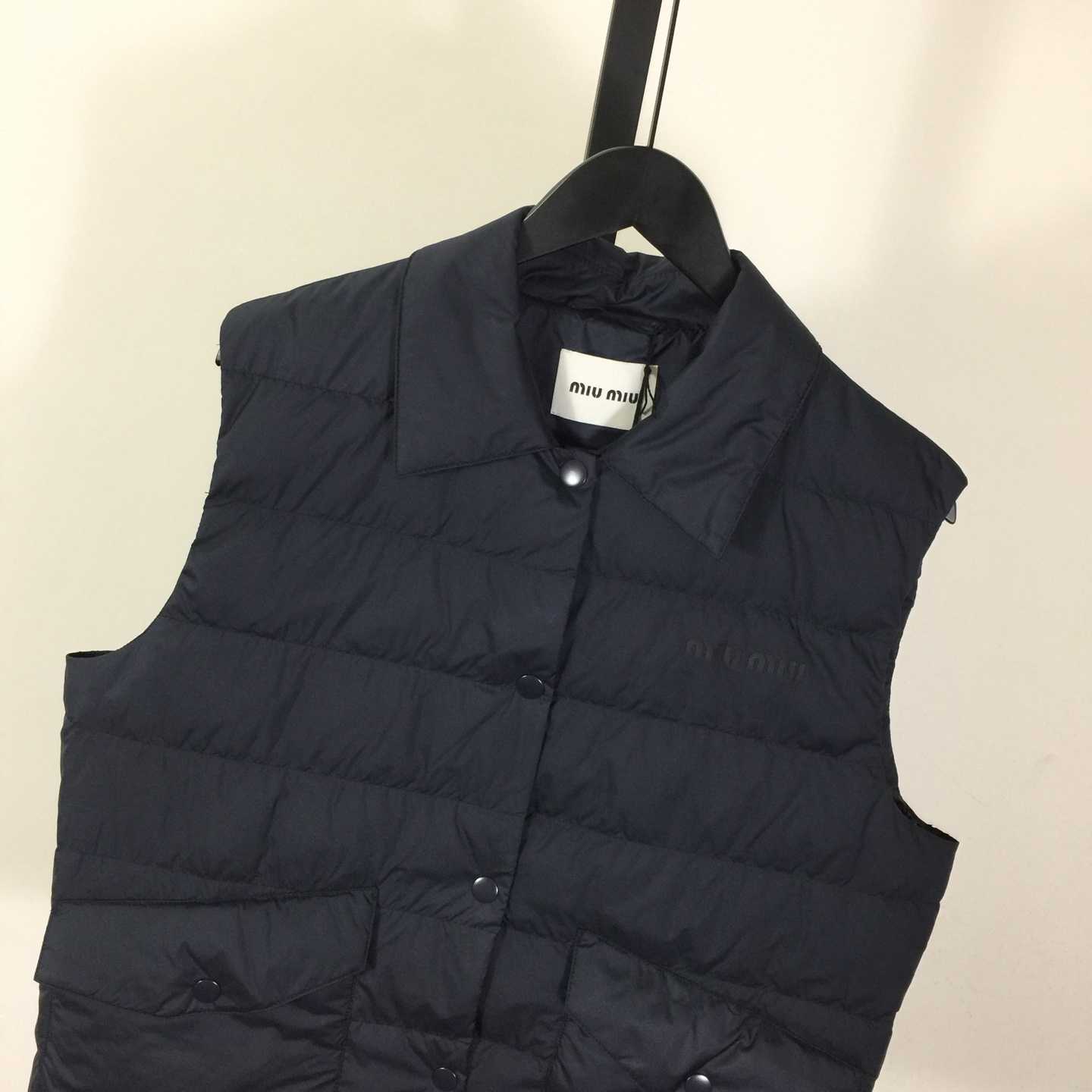 Miu Miu Technical Pongé Down Vest - DesignerGu