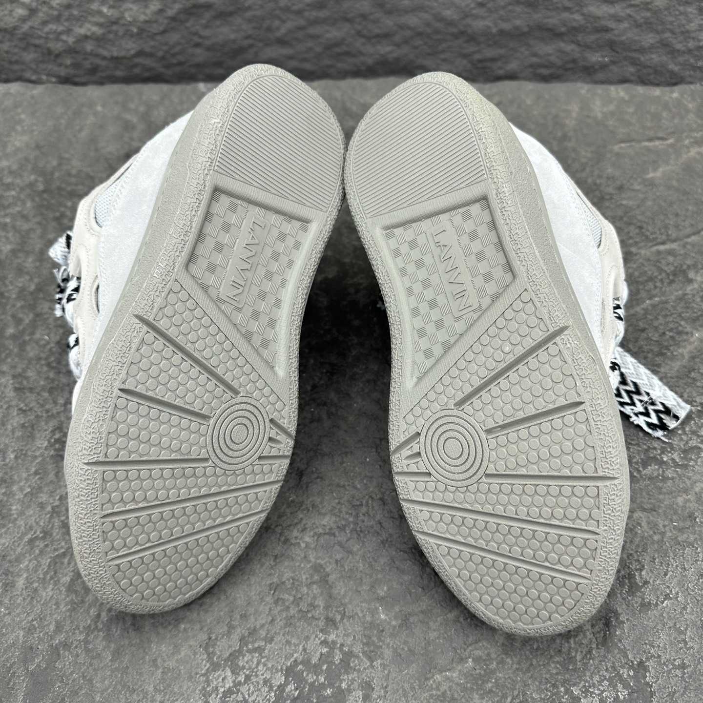 Lanvin Leather Curb Sneakers - DesignerGu