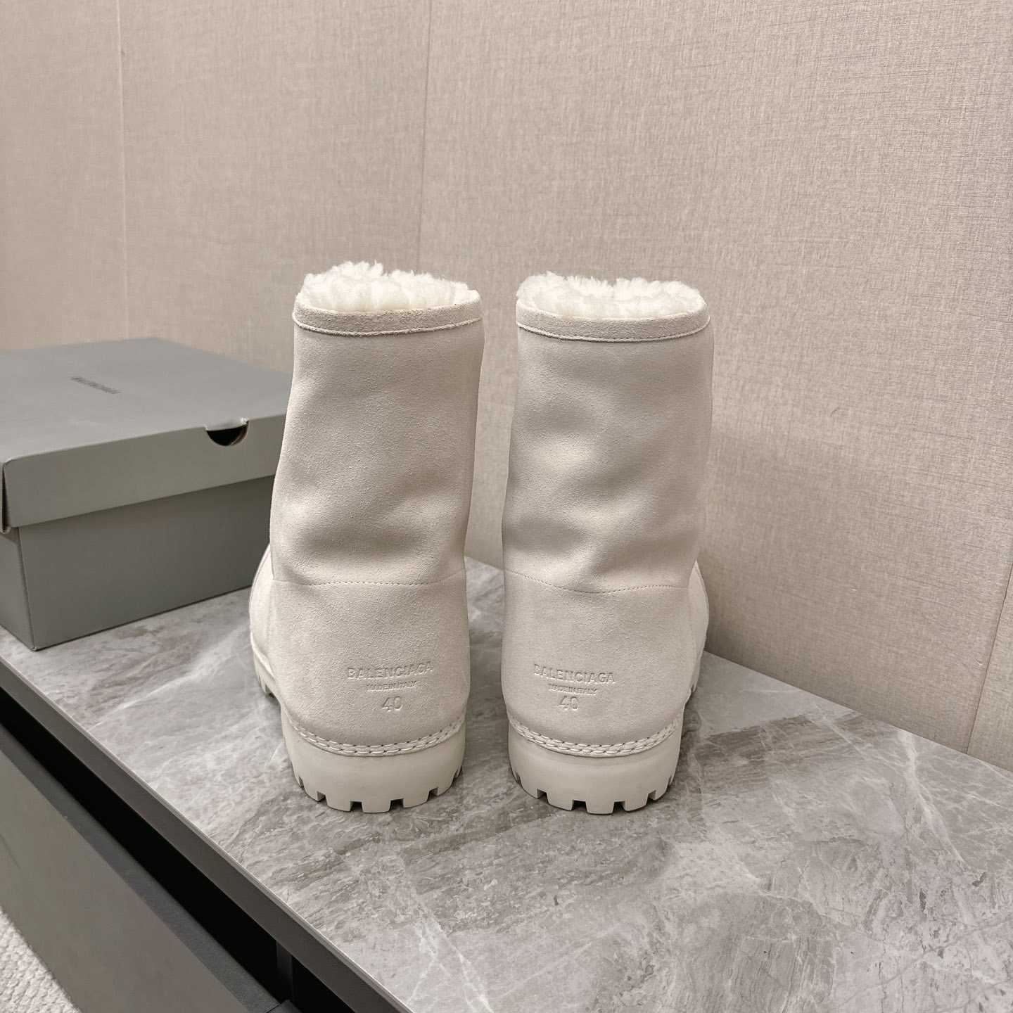 Balenciaga Alaska Fur High Boots - DesignerGu